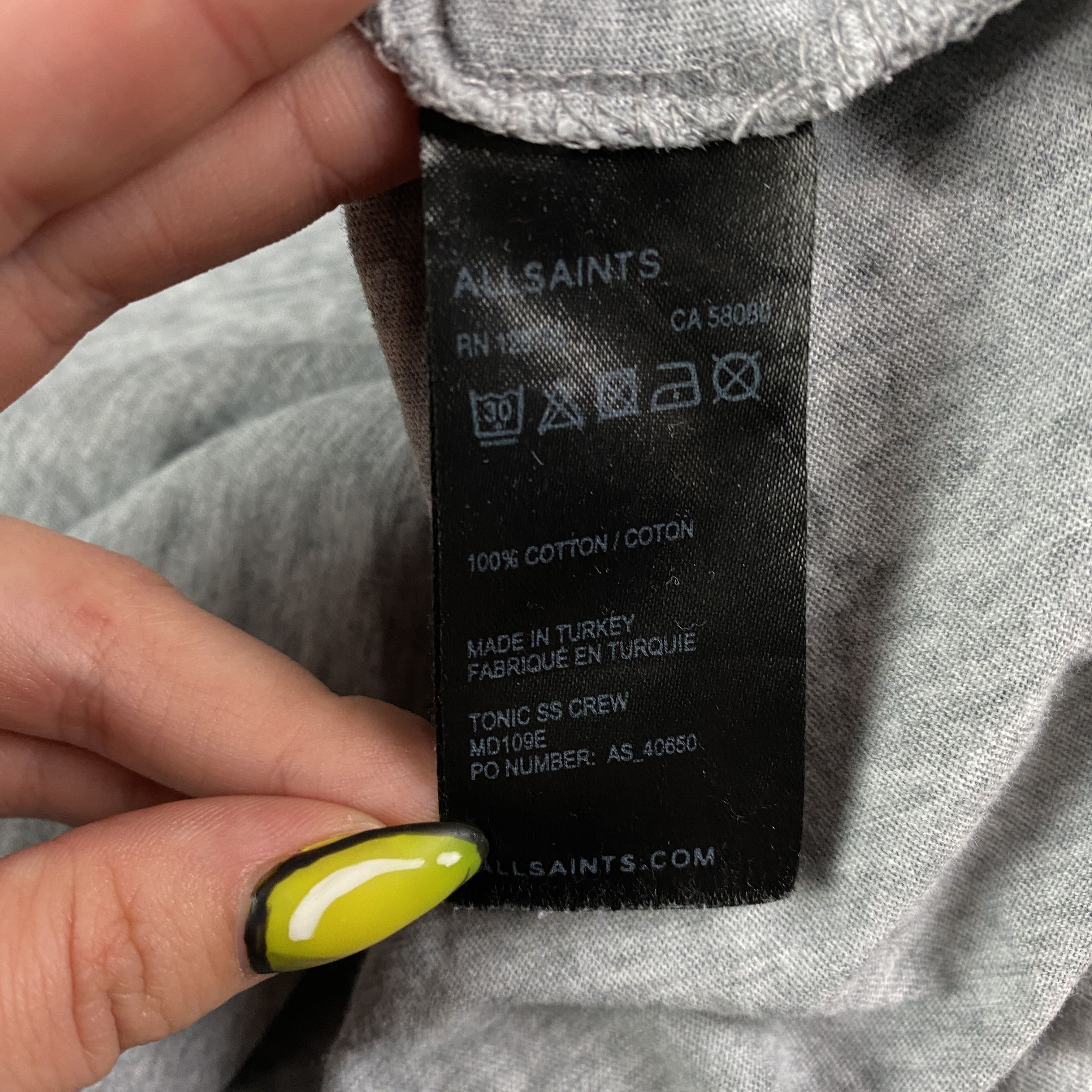 Allsaints Mens T-Shirt Allsaints Size S Size US S / EU 44-46 / 1 - 6 Thumbnail
