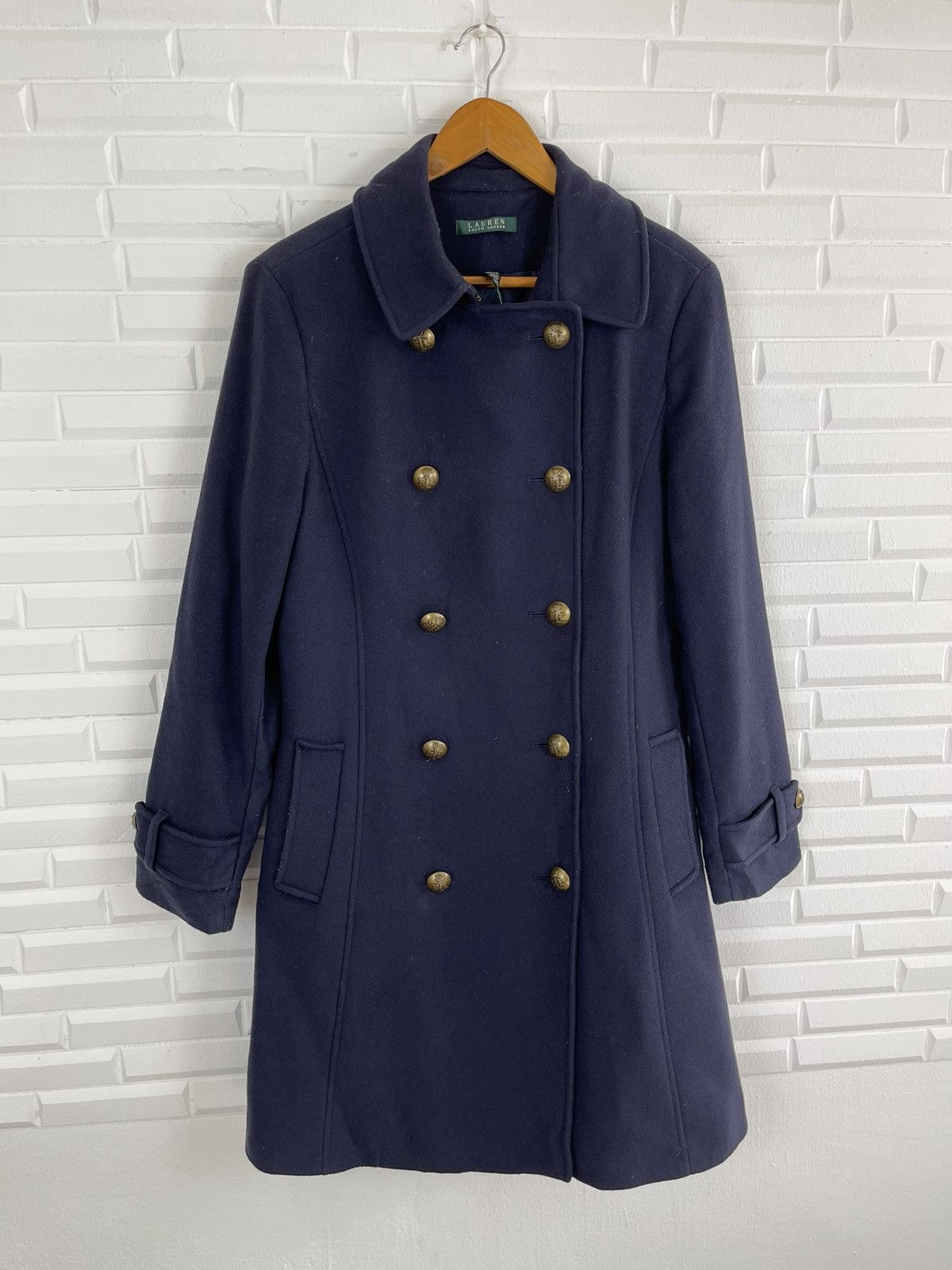 Lauren Ralph Lauren × Ralph Lauren VINTAGE Ralph Lauren Trench Coat Wool METAL BUTTON Size US M / EU 48-50 / 2 - 4 Thumbnail
