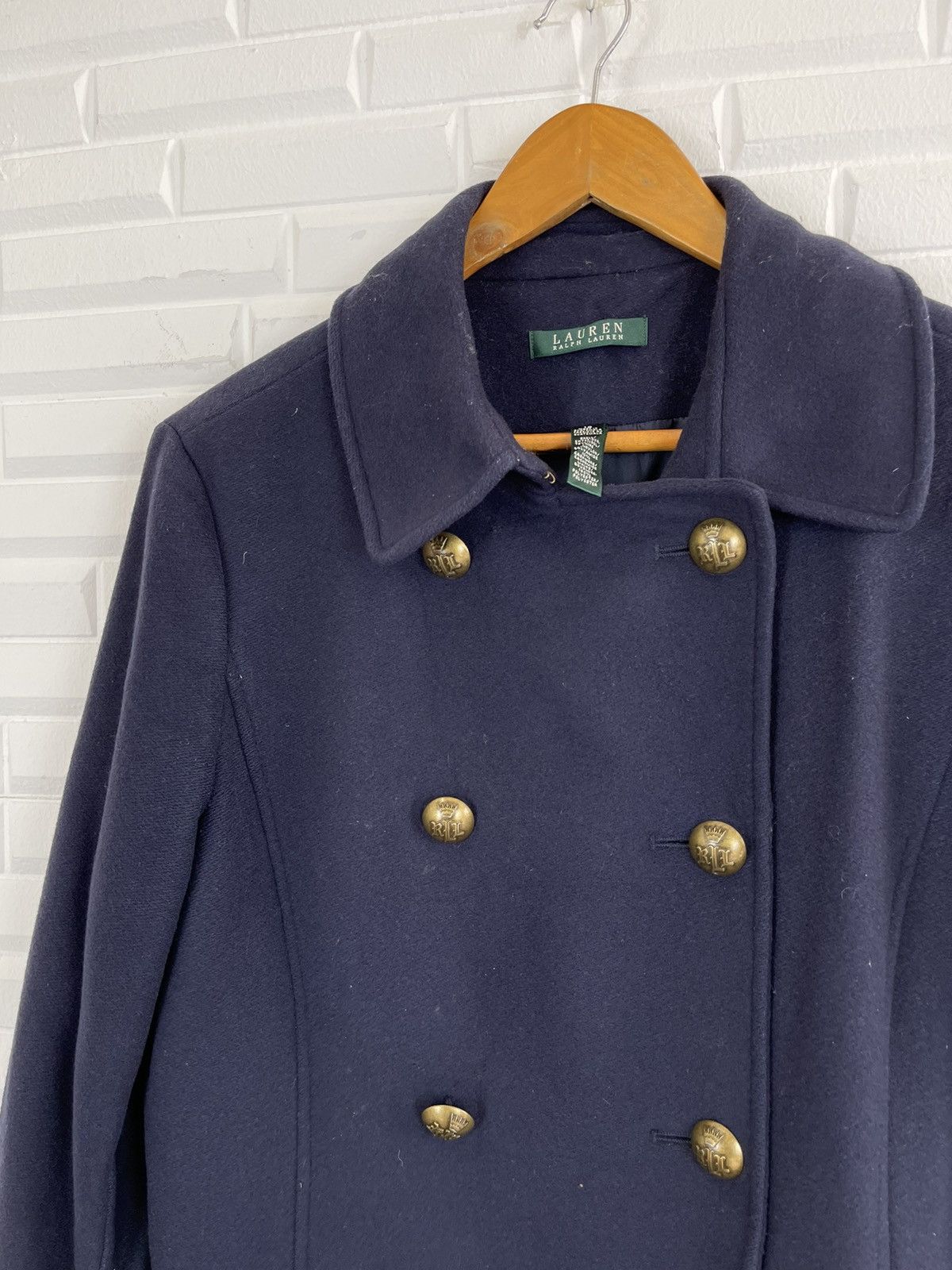Lauren Ralph Lauren × Ralph Lauren VINTAGE Ralph Lauren Trench Coat Wool METAL BUTTON Size US M / EU 48-50 / 2 - 2 Thumbnail