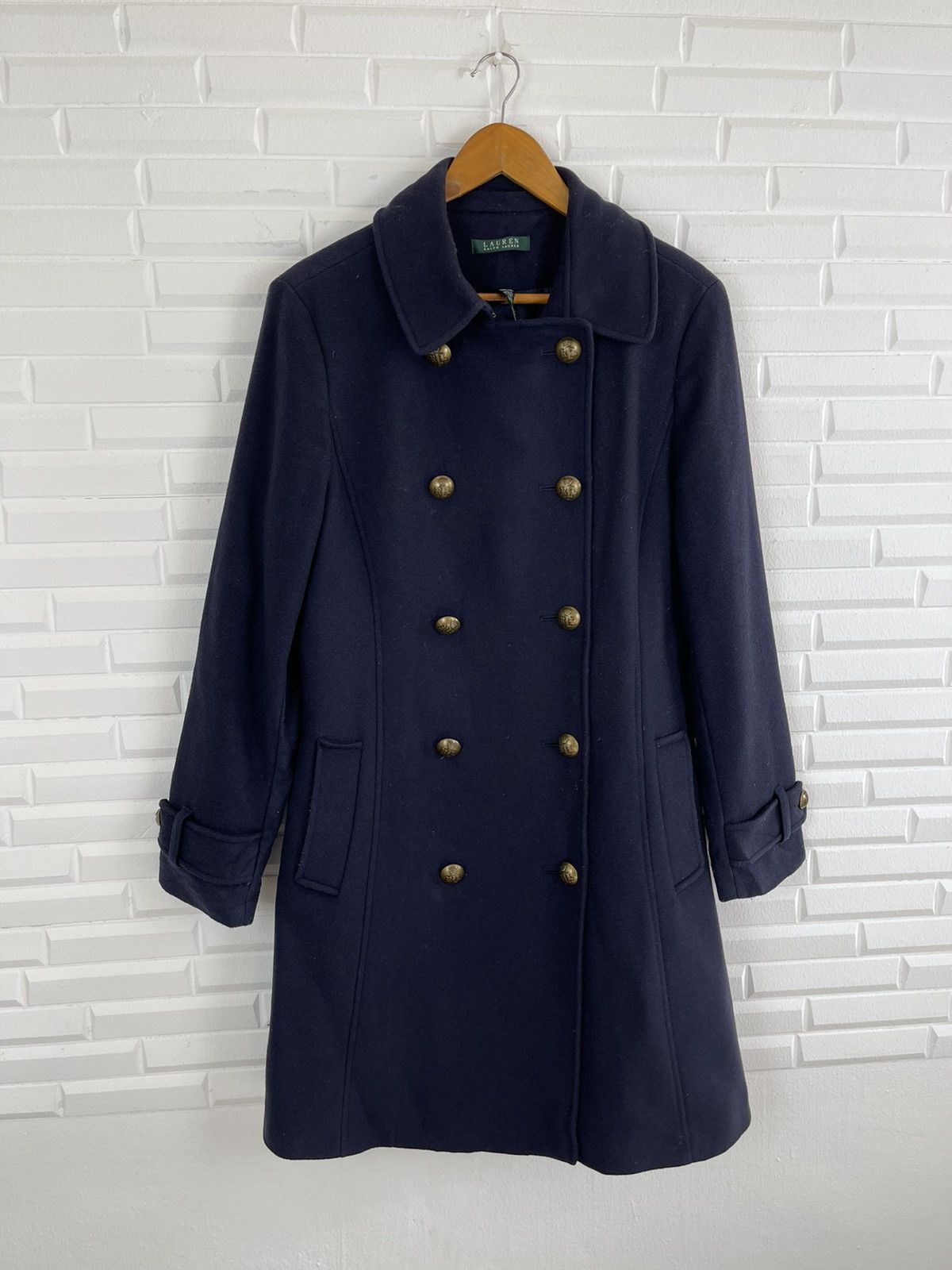 Lauren Ralph Lauren × Ralph Lauren VINTAGE Ralph Lauren Trench Coat Wool METAL BUTTON Size US M / EU 48-50 / 2 - 1 Thumbnail