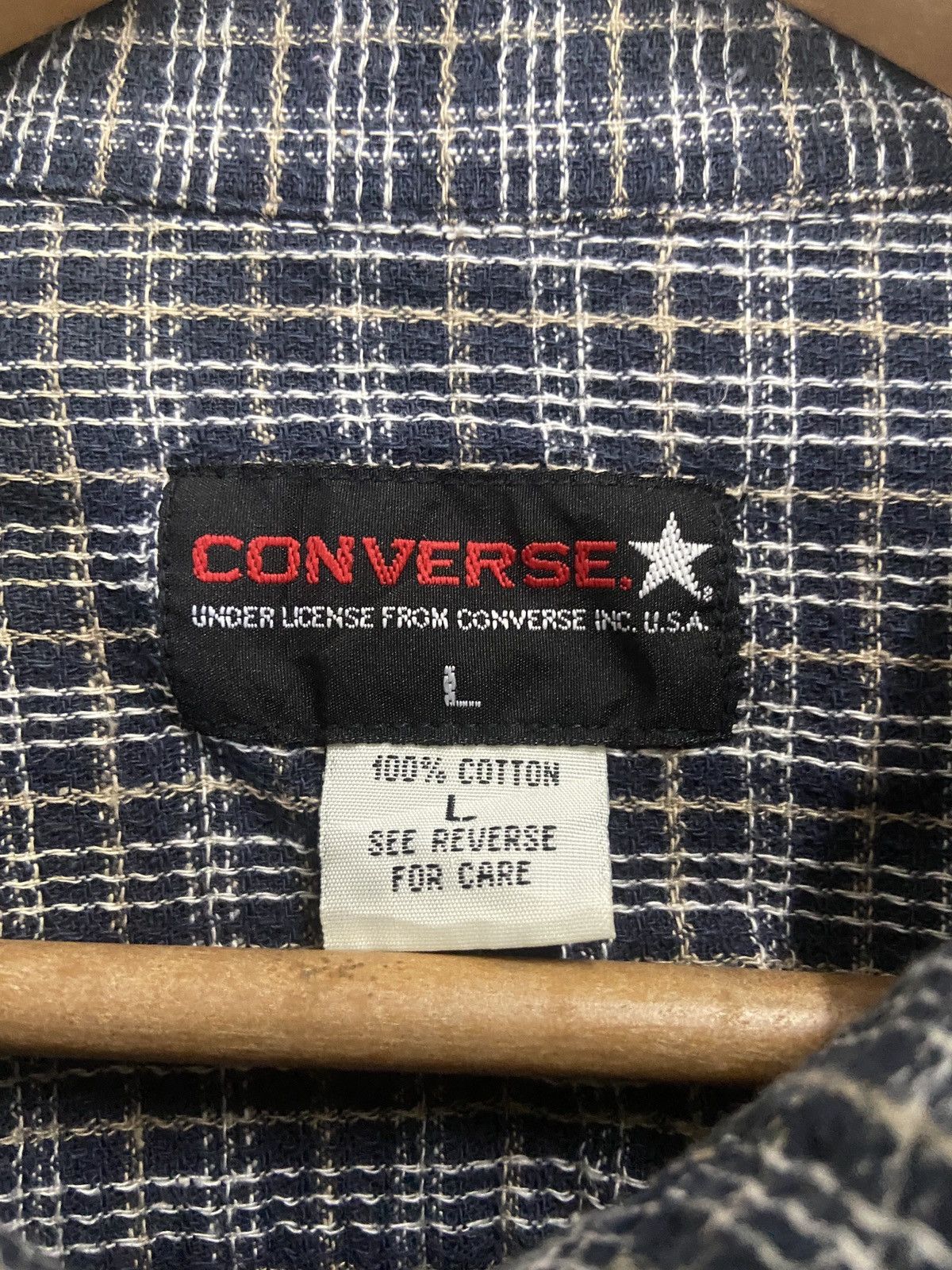 Converse Vintage Converse Zip Up Checkered Flannel Size US L / EU 52-54 / 3 - 7 Thumbnail