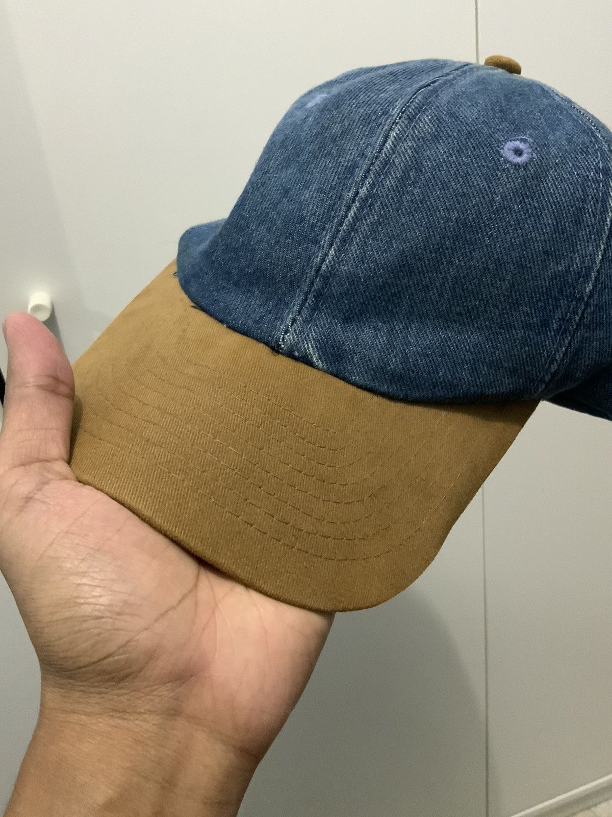 Jean Denim Jeans Blue Plain Hat Size ONE SIZE - 12 Thumbnail