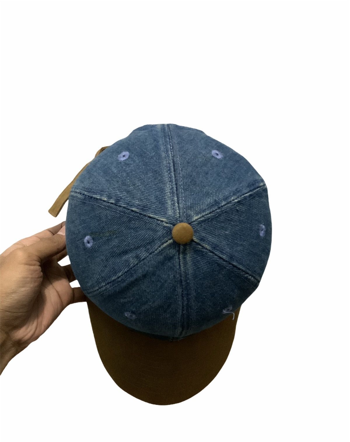 Jean Denim Jeans Blue Plain Hat Size ONE SIZE - 7 Thumbnail