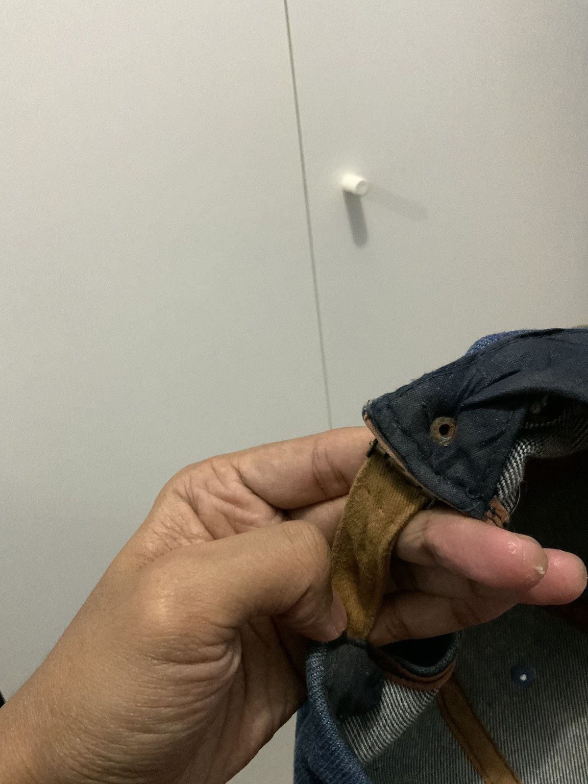 Jean Denim Jeans Blue Plain Hat Size ONE SIZE - 18 Thumbnail