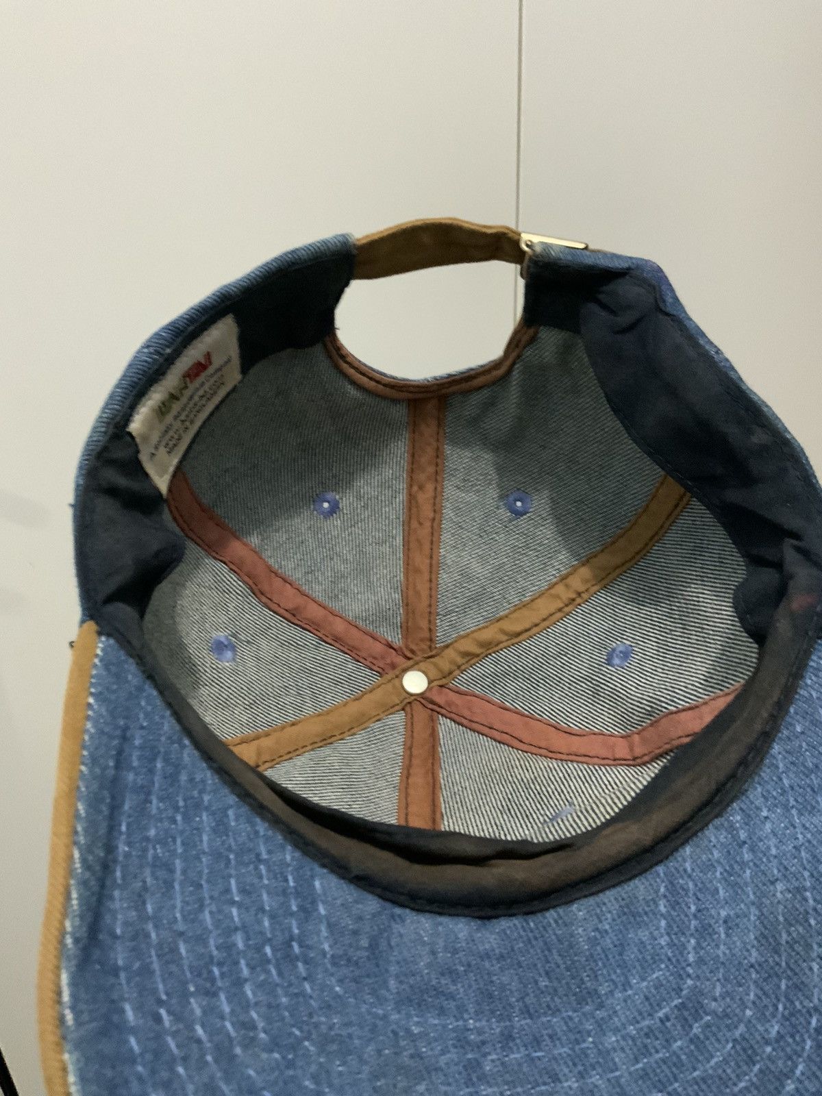 Jean Denim Jeans Blue Plain Hat Size ONE SIZE - 10 Thumbnail