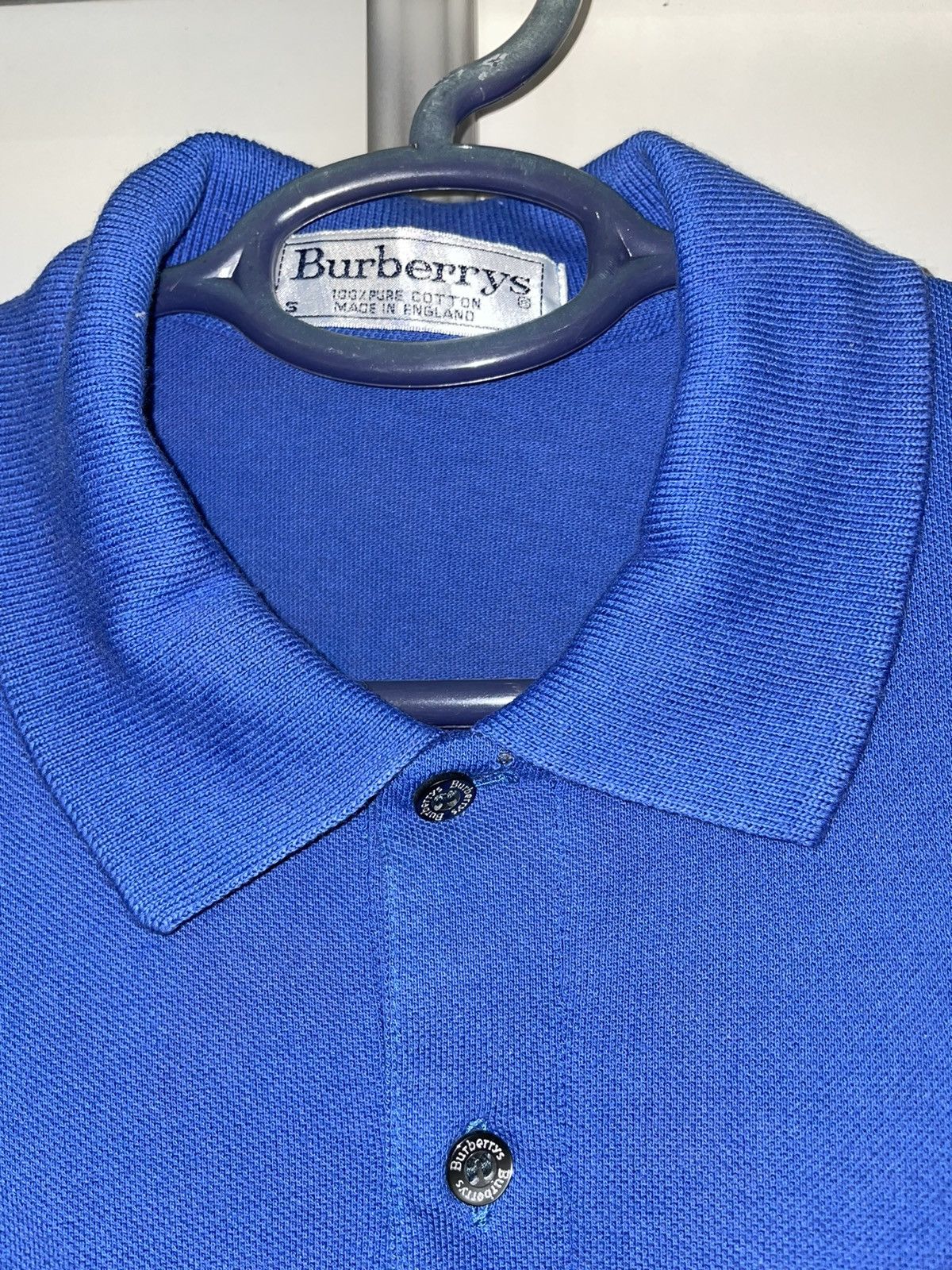 Burberry × Designer × Vintage Vintage 90s Burberrys Polo shirt nova check plaid embroider Size US S / EU 44-46 / 1 - 2 Thumbnail