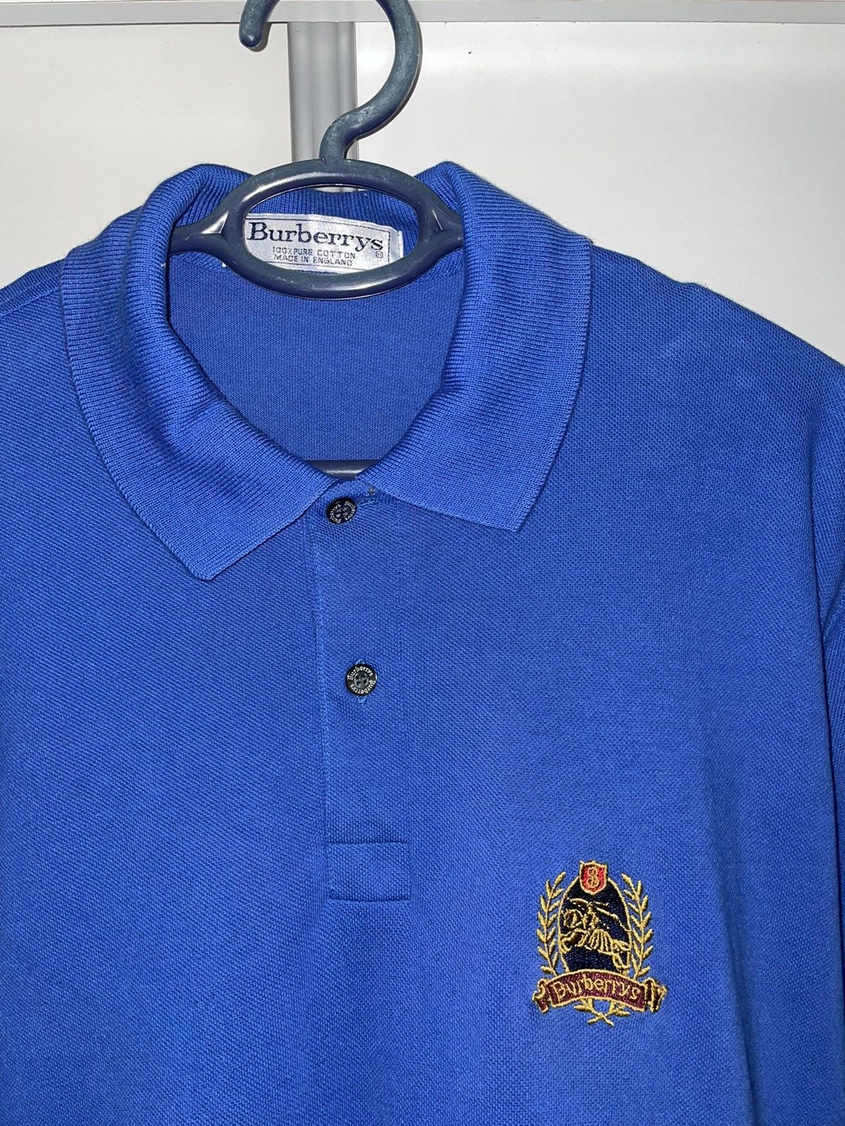 Burberry × Designer × Vintage Vintage 90s Burberrys Polo shirt nova check plaid embroider Size US S / EU 44-46 / 1 - 1 Thumbnail
