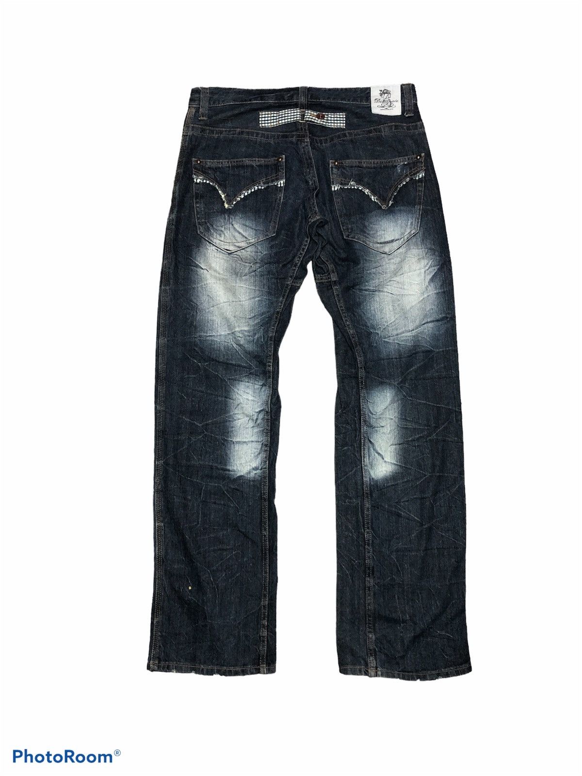 Japanese Brand BUCKLE BACK ZIPPER WASHED BLUE DENIM BY DOMINATE JEANS Size US 34 / EU 50 - 2 Thumbnail