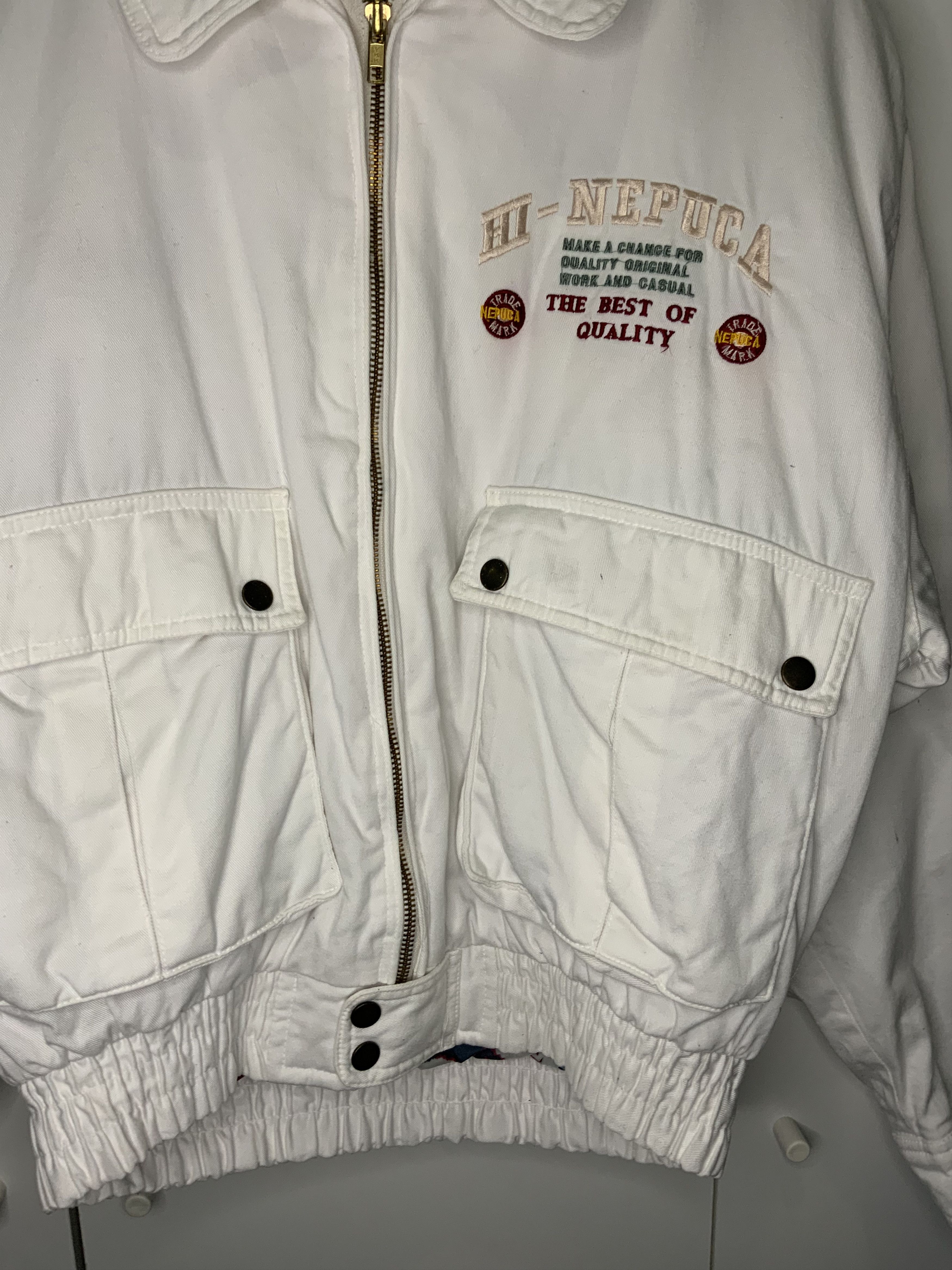 Japanese Brand Vintage Nepuca Designer Bomber Jacket Size US L / EU 52-54 / 3 - 16 Thumbnail