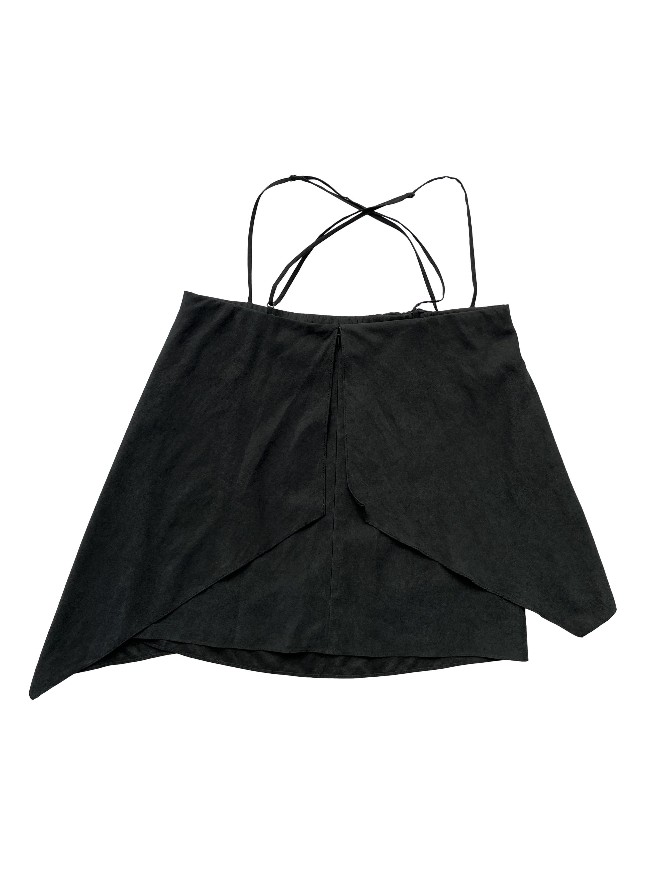 Hussein Chalayan ⚡️QUICK SALE⚡️2016 Chalayan Black Asymmetric Top Thin Straps Size S / US 4 / IT 40 - 2 Thumbnail