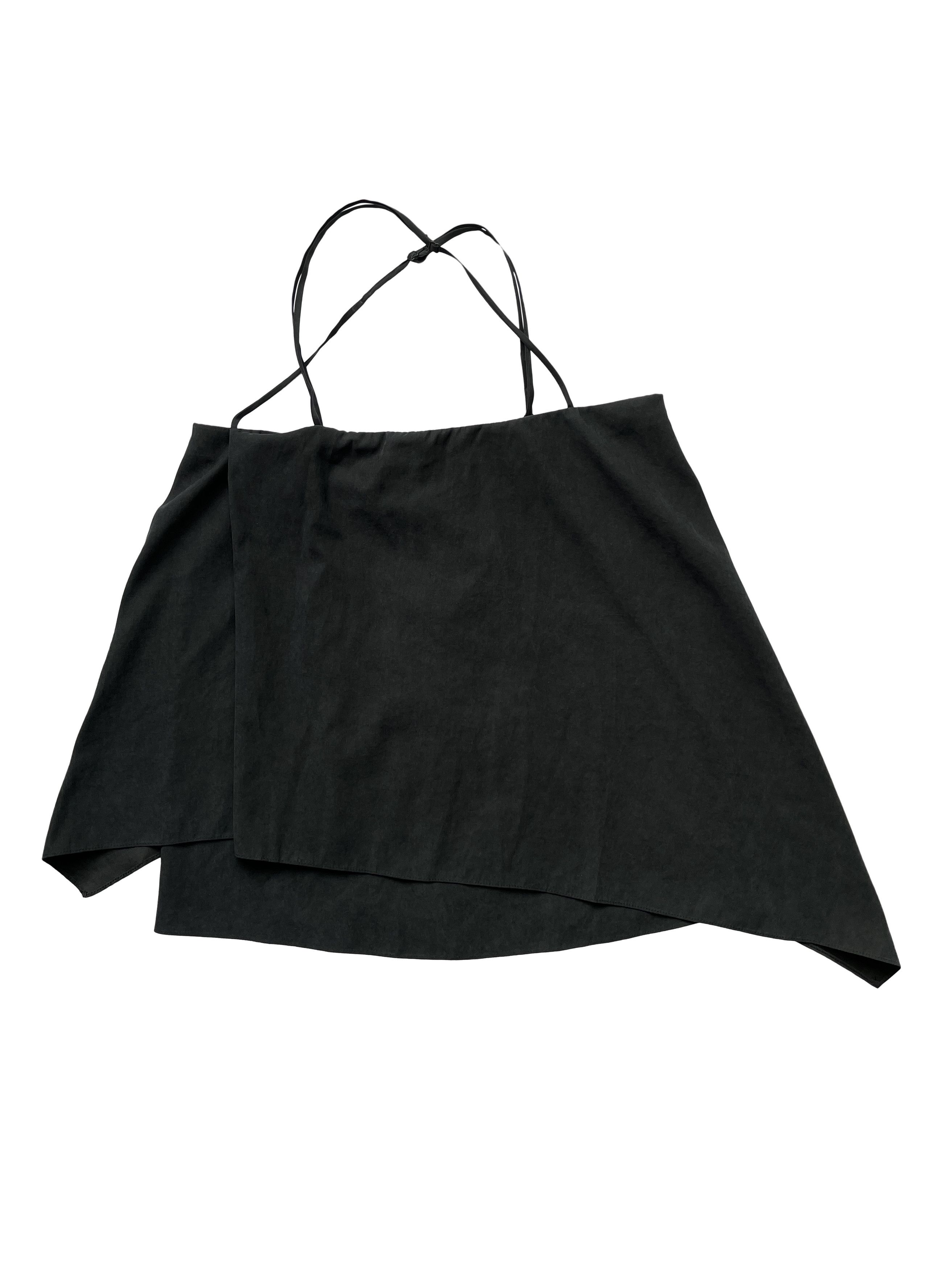 Hussein Chalayan ⚡️QUICK SALE⚡️2016 Chalayan Black Asymmetric Top Thin Straps Size S / US 4 / IT 40 - 1 Thumbnail