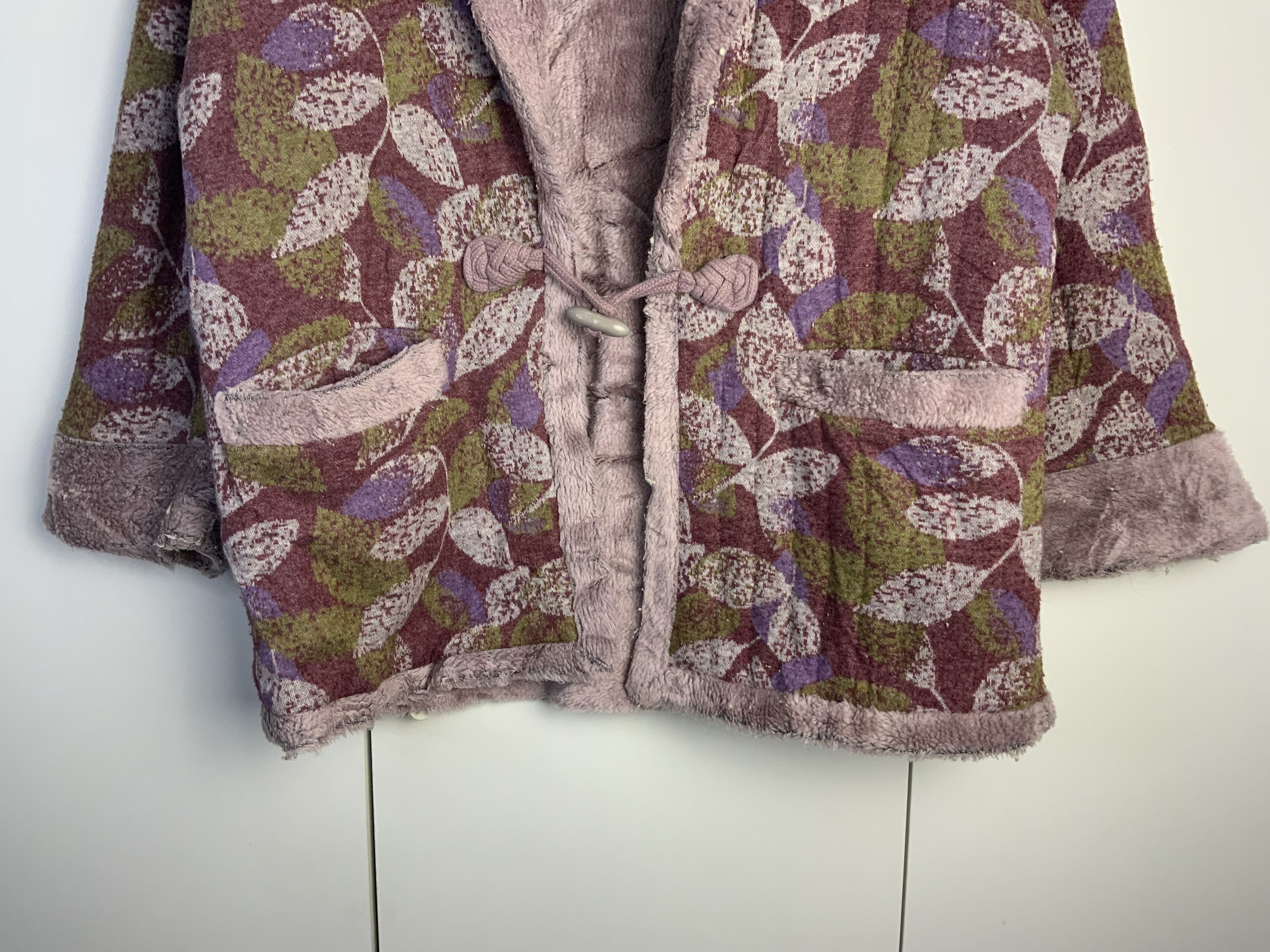 Japanese Brand Japanese Mohair Fur Multicolor Flora Kimono Size US L / EU 52-54 / 3 - 5 Thumbnail