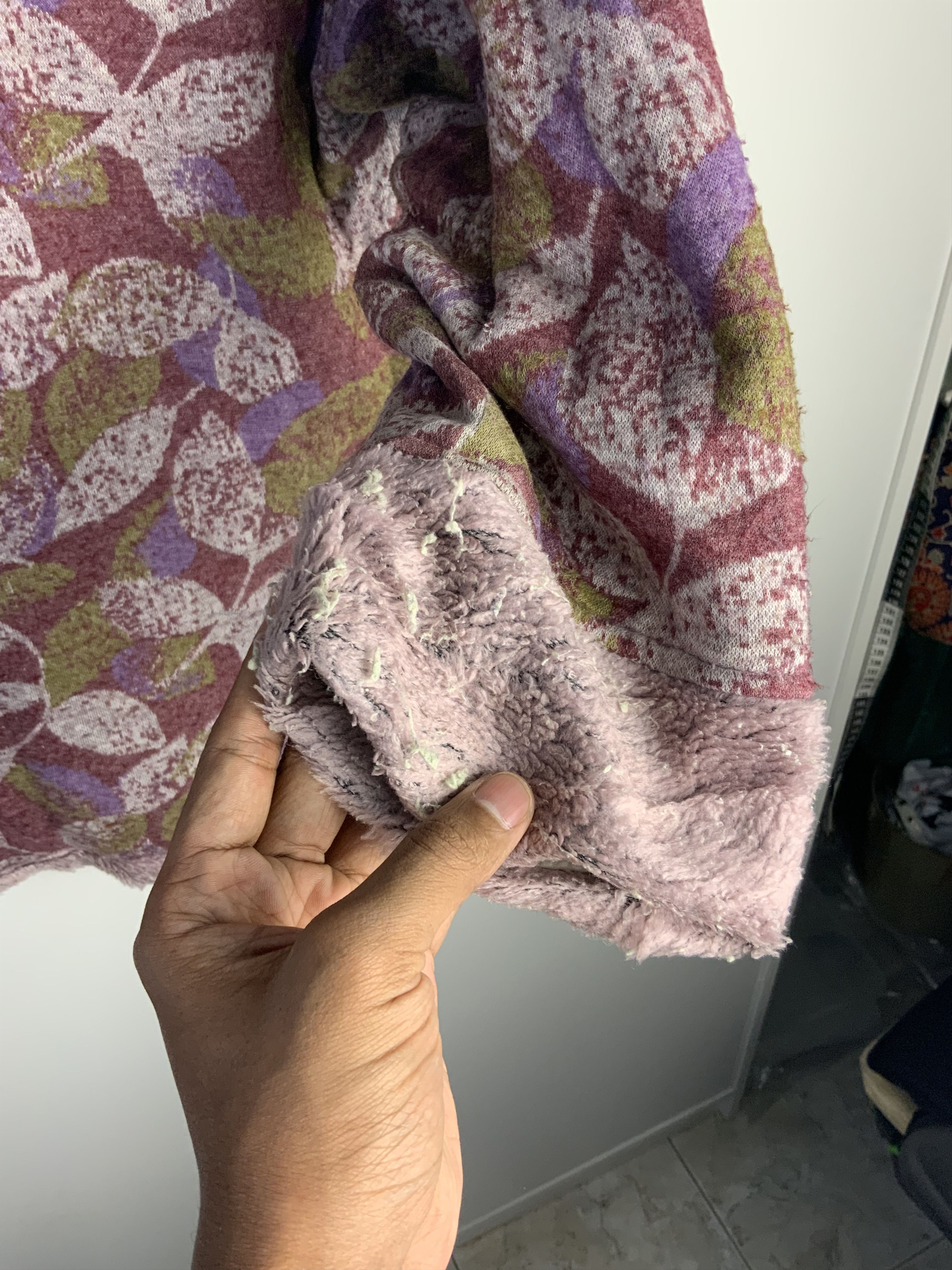 Japanese Brand Japanese Mohair Fur Multicolor Flora Kimono Size US L / EU 52-54 / 3 - 16 Thumbnail