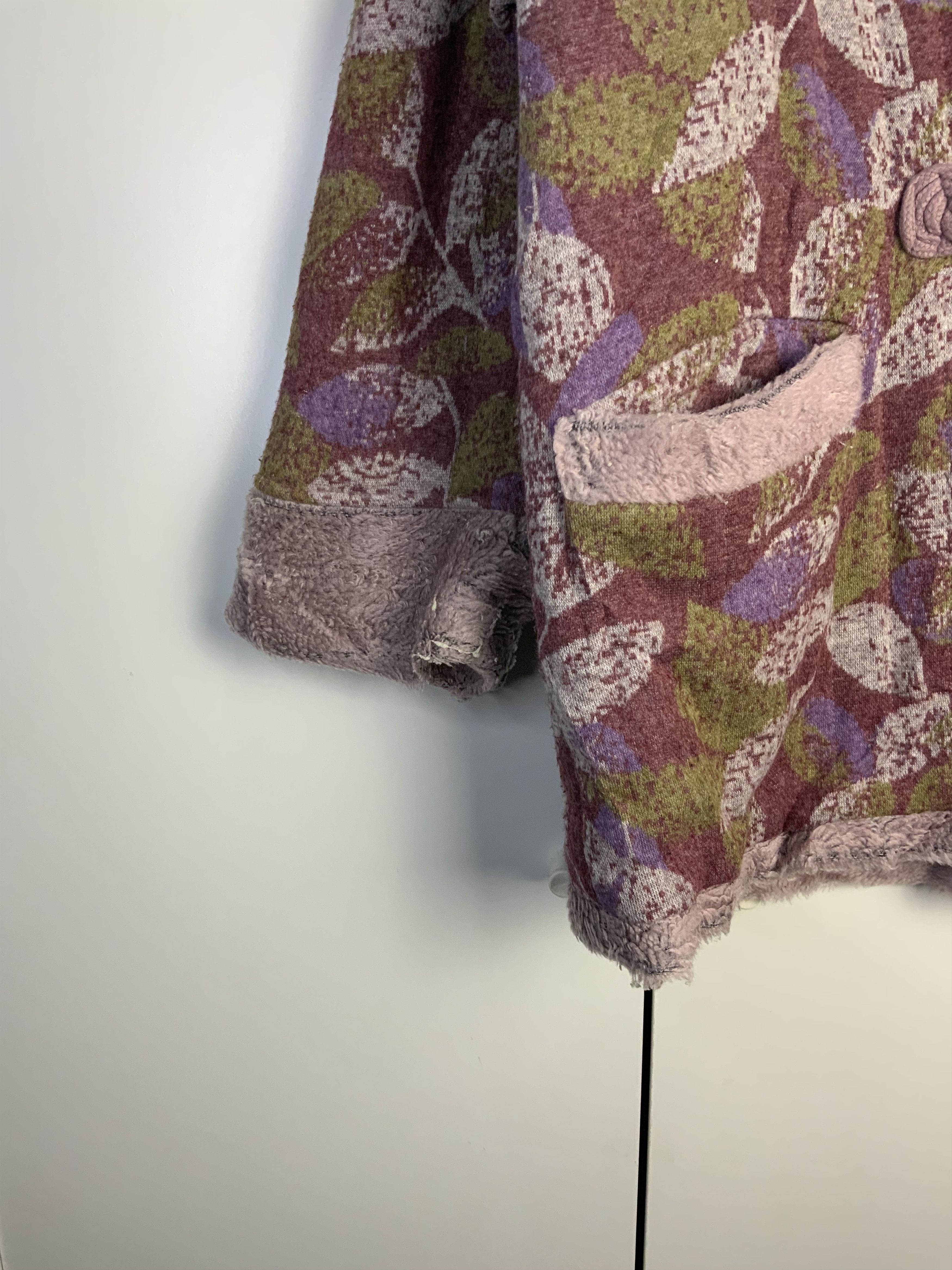 Japanese Brand Japanese Mohair Fur Multicolor Flora Kimono Size US L / EU 52-54 / 3 - 6 Thumbnail