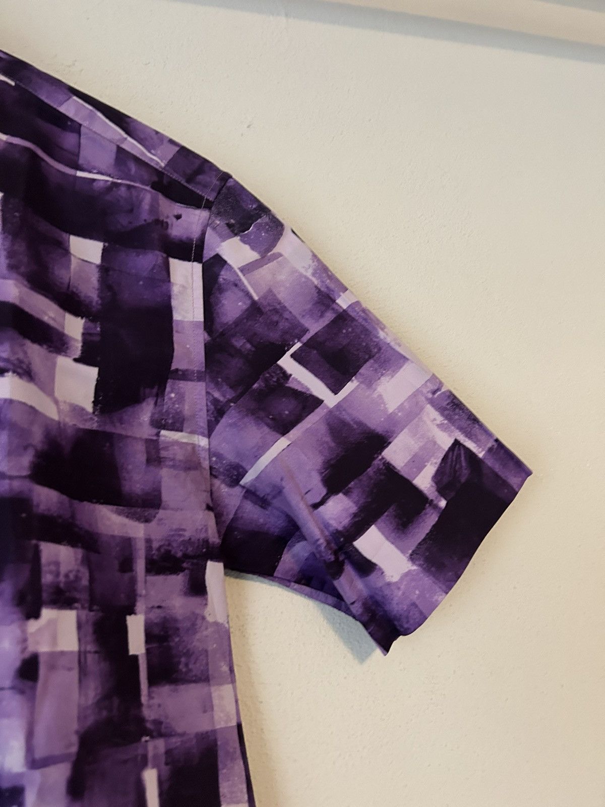 Purple Abstract Print Shirt