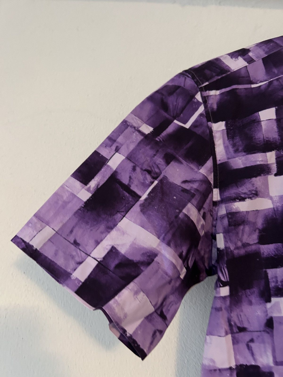 Purple Abstract Print Shirt