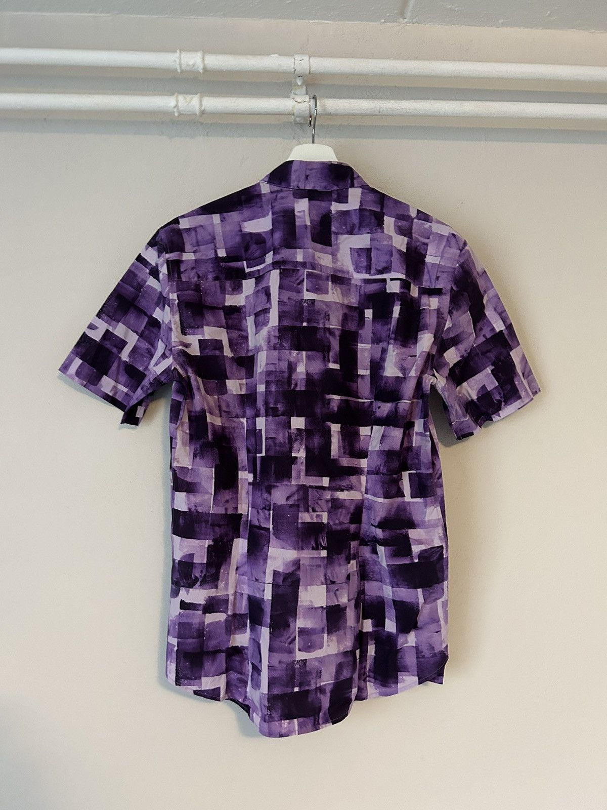 Purple Abstract Print Shirt