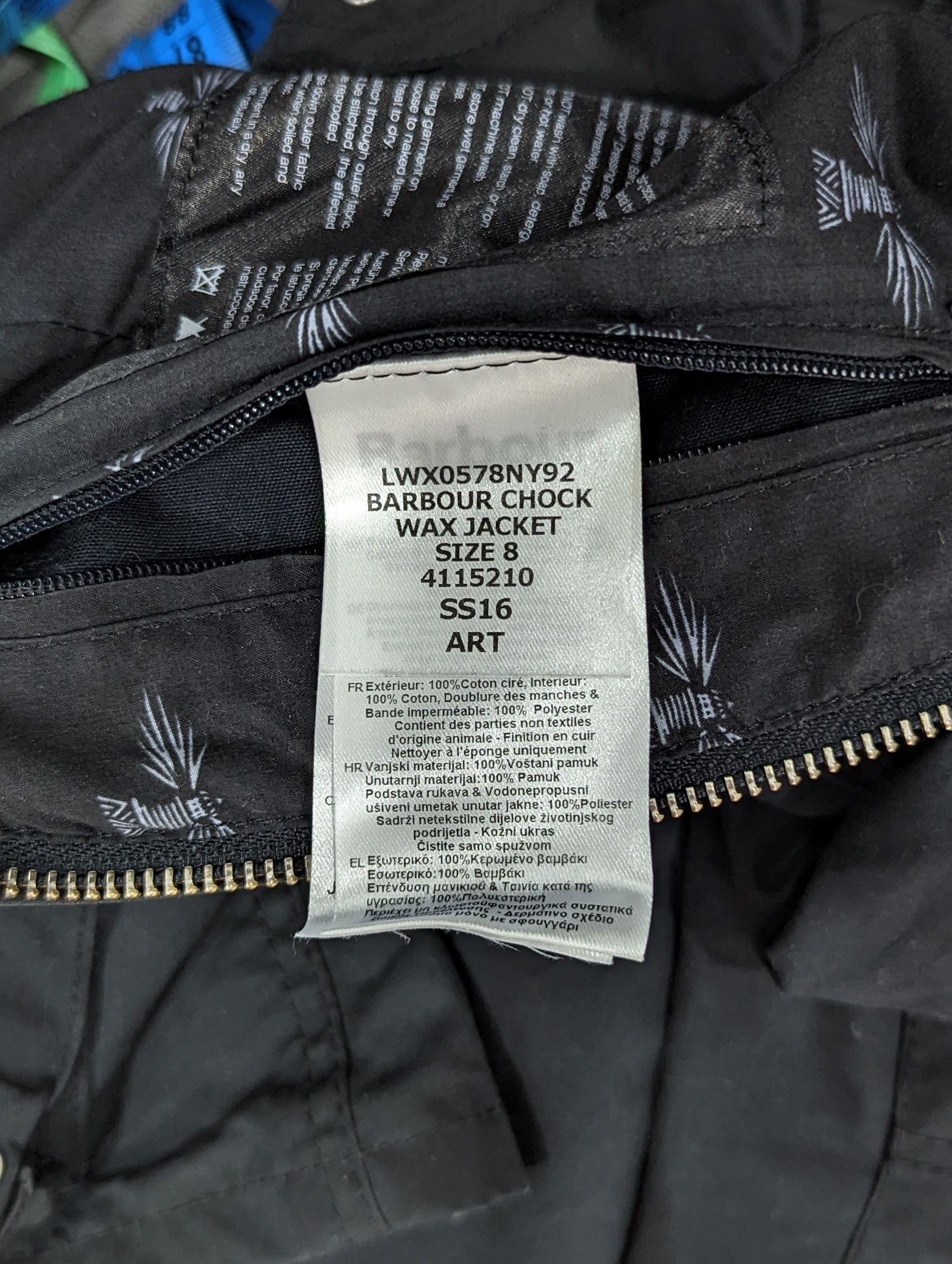 Barbour Barbour Chock Wax Women's Jacket England Style Waxed Cotton Size S / US 4 / IT 40 - 21 Thumbnail