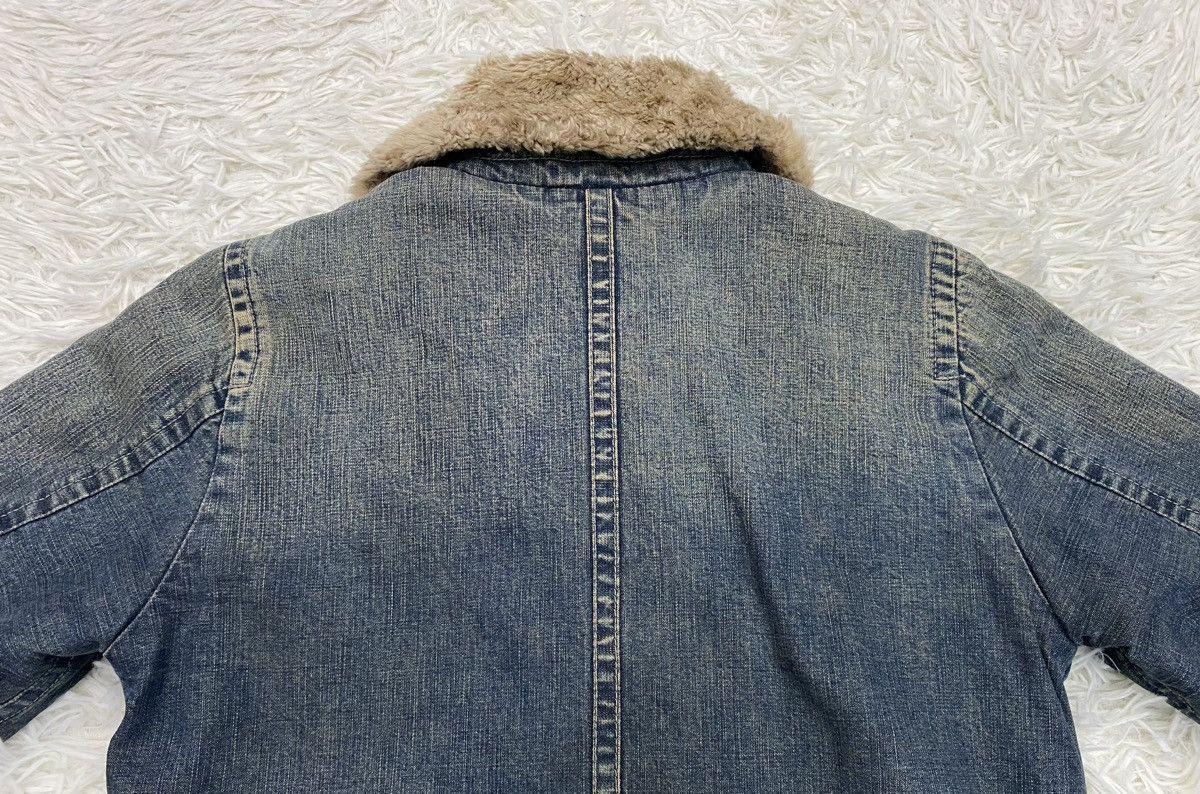 Japanese Brand × Johnbull Johnbull Distressed Sherpa Lined Denim Jacket Size US S / EU 44-46 / 1 - 7 Thumbnail