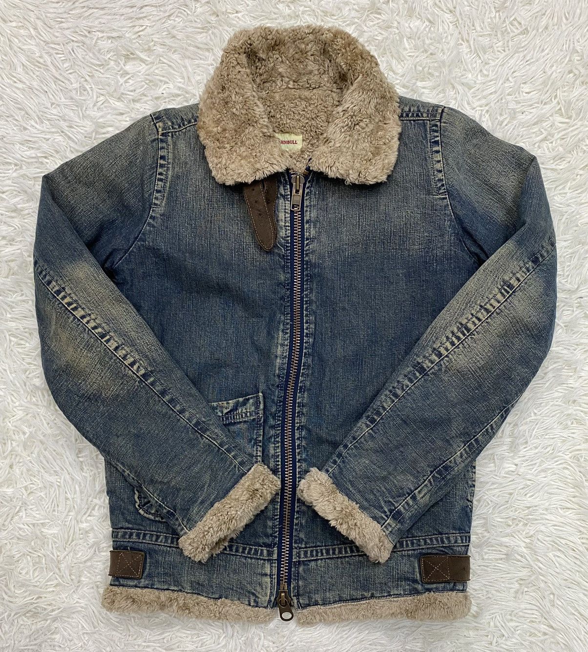 Japanese Brand × Johnbull Johnbull Distressed Sherpa Lined Denim Jacket Size US S / EU 44-46 / 1 - 4 Thumbnail
