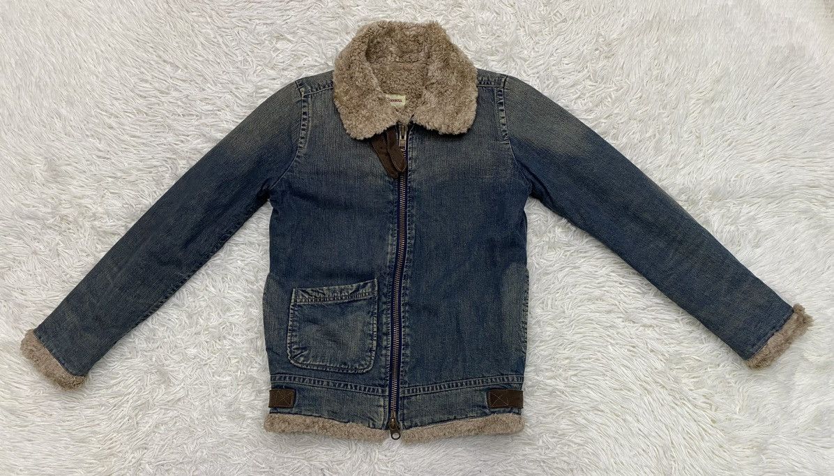 Japanese Brand × Johnbull Johnbull Distressed Sherpa Lined Denim Jacket Size US S / EU 44-46 / 1 - 2 Thumbnail