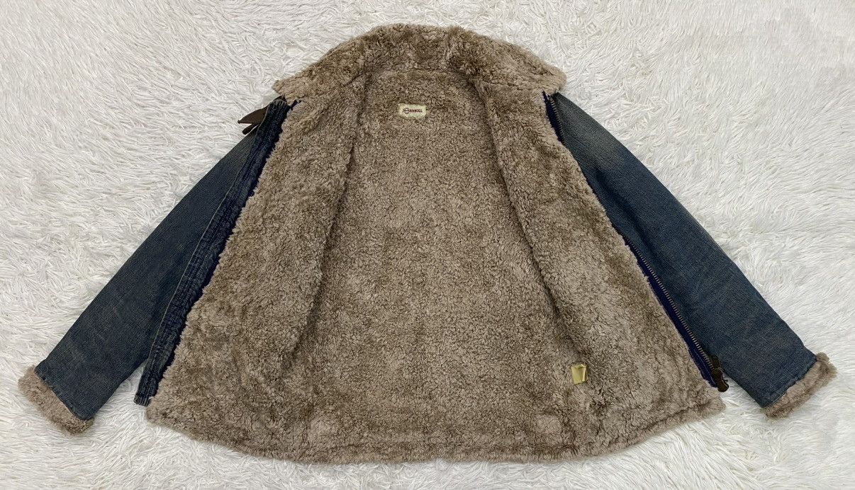 Japanese Brand × Johnbull Johnbull Distressed Sherpa Lined Denim Jacket Size US S / EU 44-46 / 1 - 14 Thumbnail