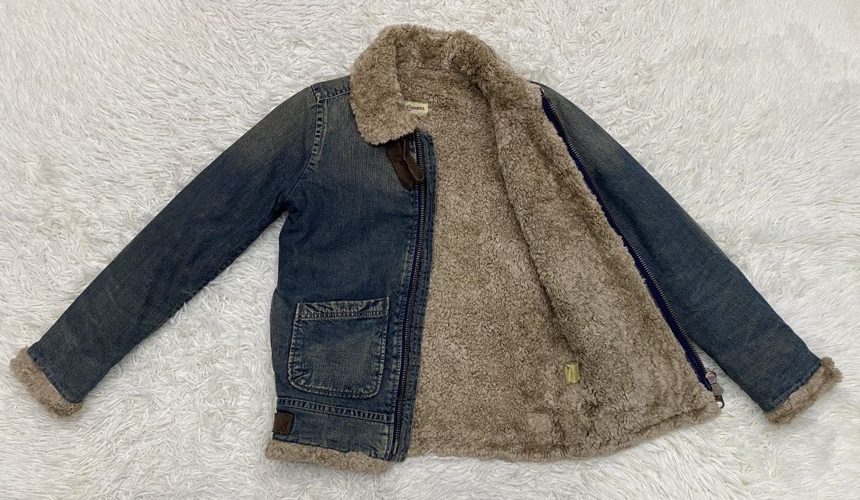 Japanese Brand × Johnbull Johnbull Distressed Sherpa Lined Denim Jacket Size US S / EU 44-46 / 1 - 13 Thumbnail