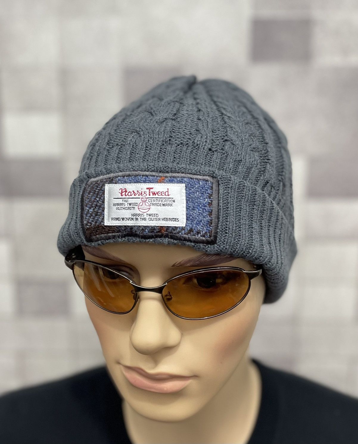 RARE! HARRIS TWEED x CLOSSHI Acrylic Beanie