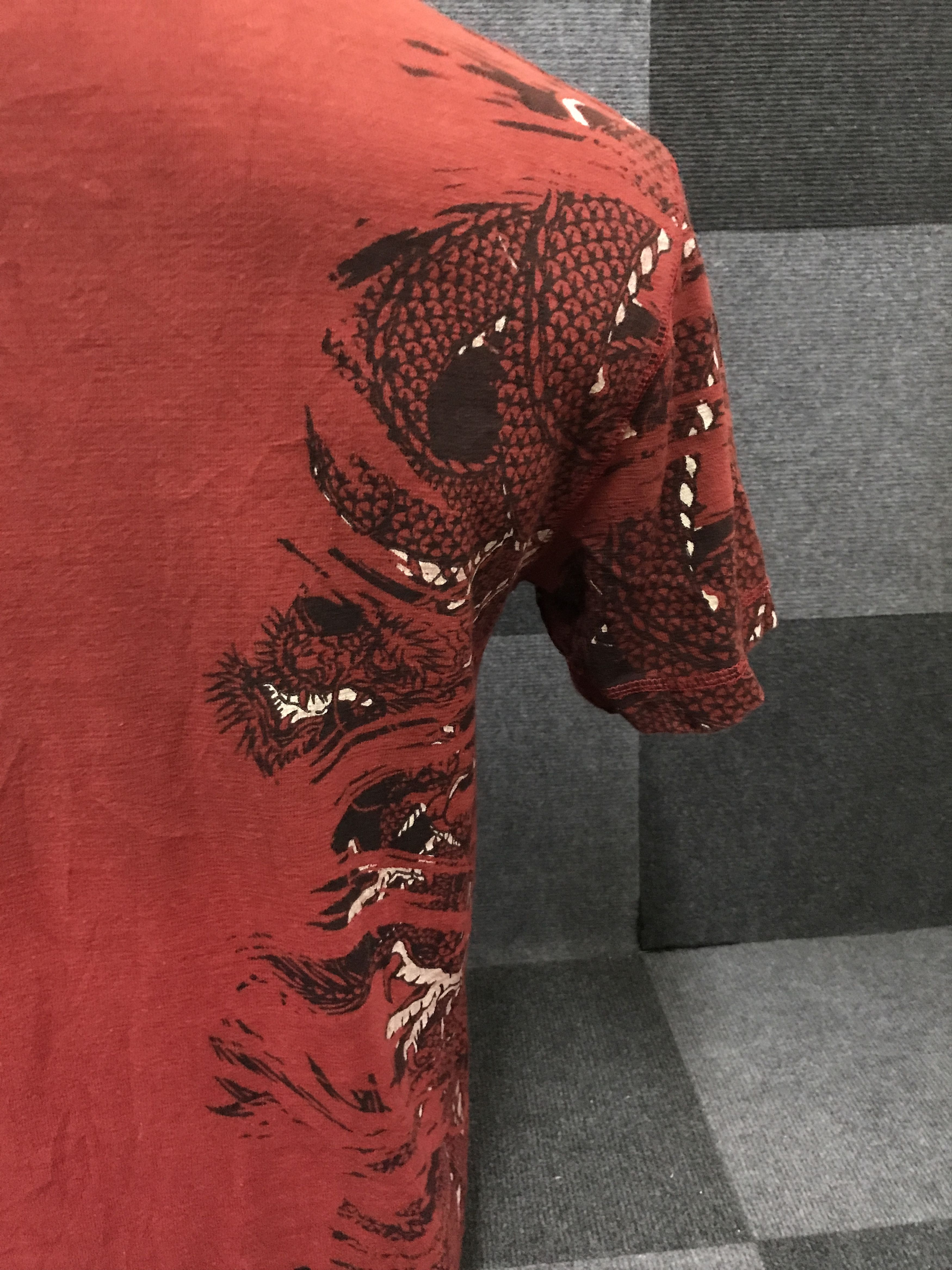 Japanese Brand RN17 Big Dragon Print Shirt Size US XS / EU 42 / 0 - 4 Thumbnail