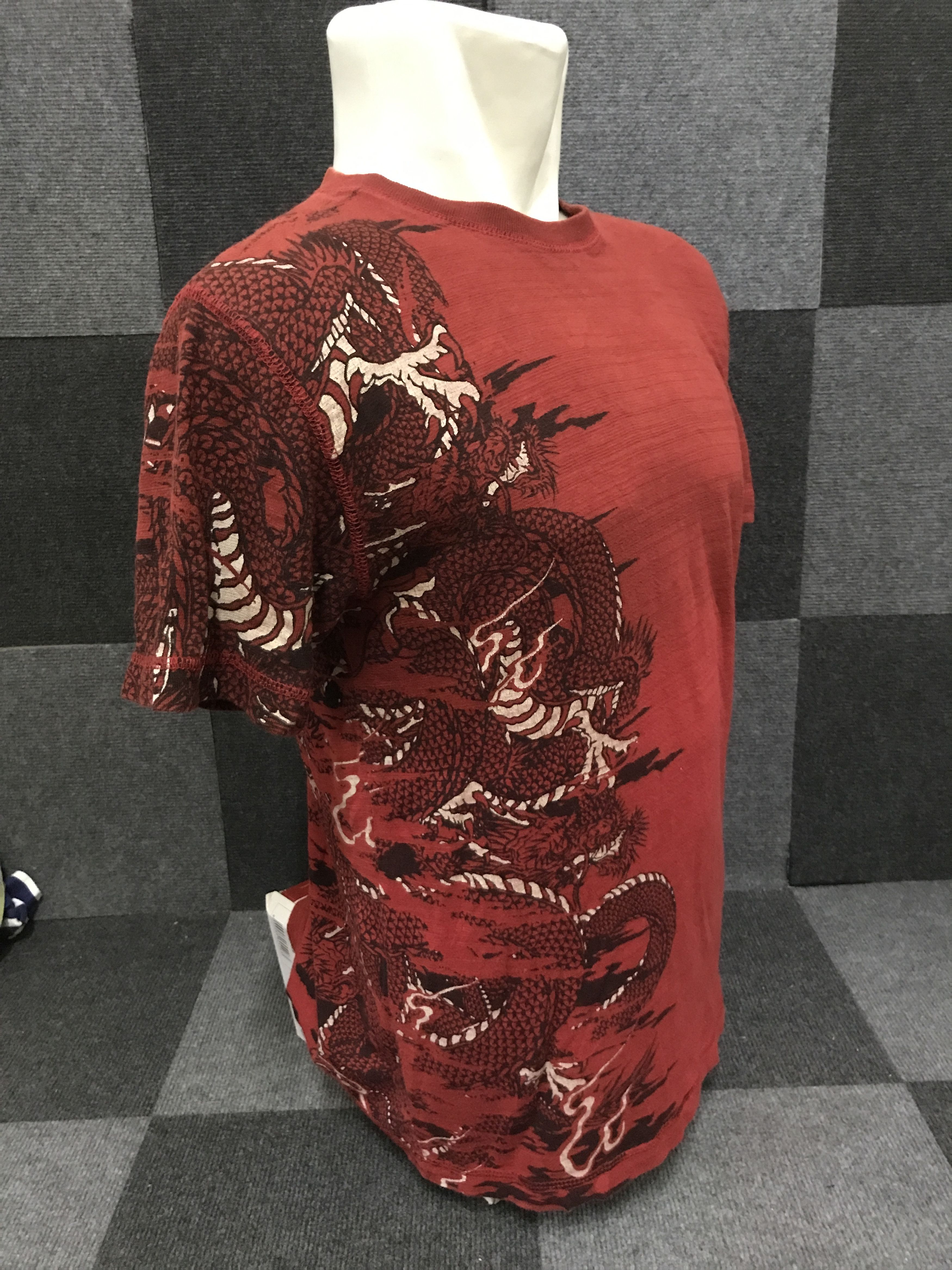 Japanese Brand RN17 Big Dragon Print Shirt Size US XS / EU 42 / 0 - 2 Thumbnail