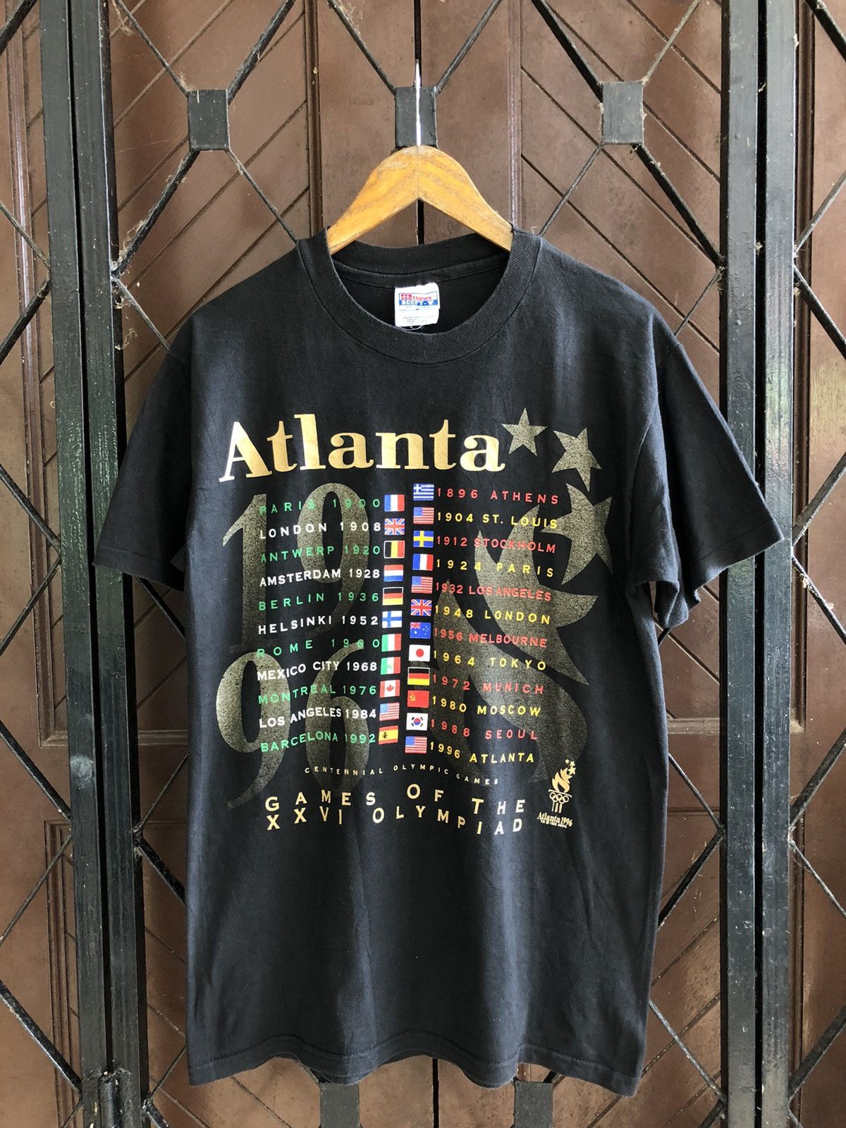 Hanes RARE VINTAGE 1996 ATLANTA OLYMPICS ALL SINGLE STITCH TEE Size US M / EU 48-50 / 2 - 1 Thumbnail