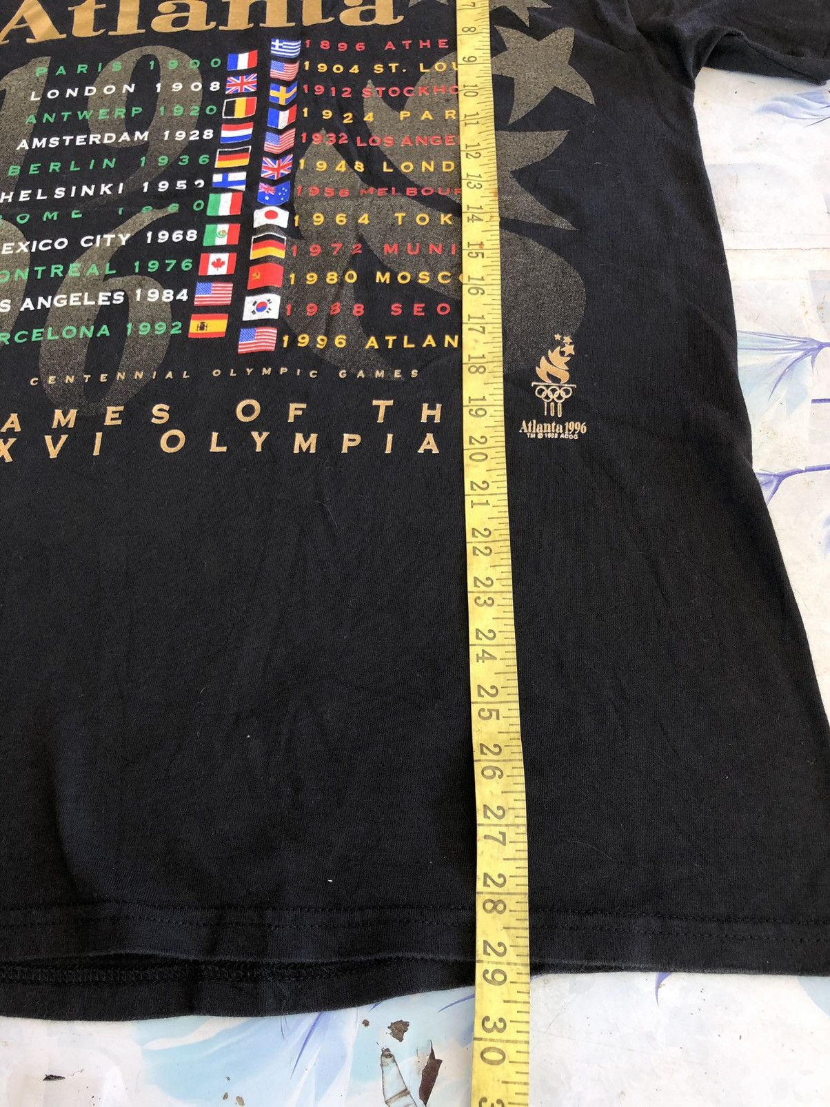 Hanes RARE VINTAGE 1996 ATLANTA OLYMPICS ALL SINGLE STITCH TEE Size US M / EU 48-50 / 2 - 6 Thumbnail