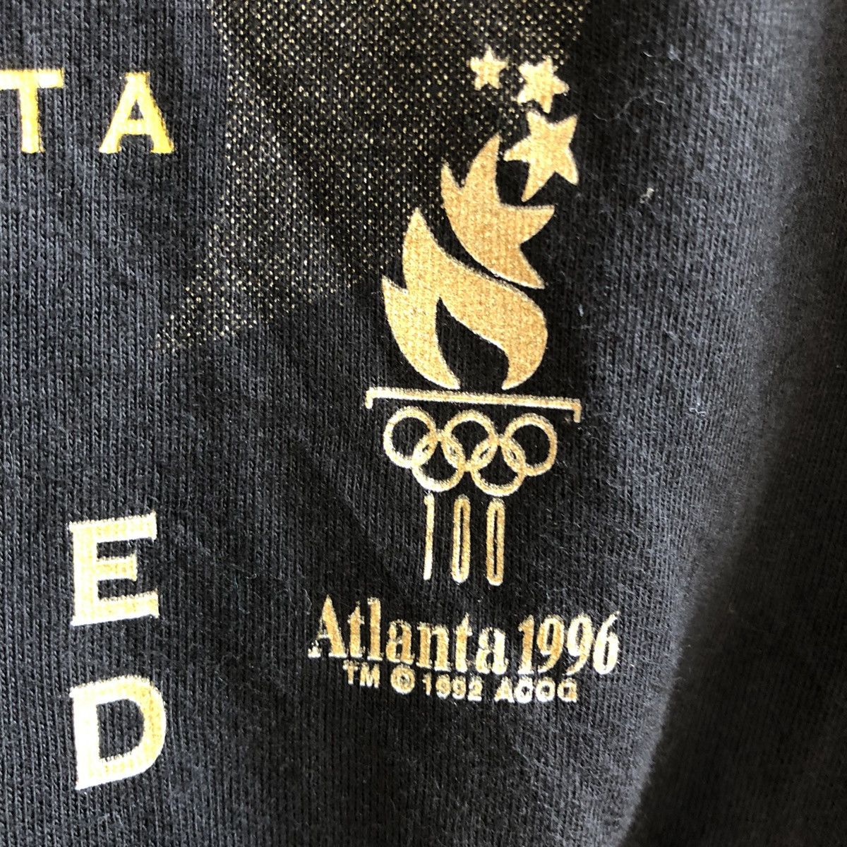 Hanes RARE VINTAGE 1996 ATLANTA OLYMPICS ALL SINGLE STITCH TEE Size US M / EU 48-50 / 2 - 4 Thumbnail