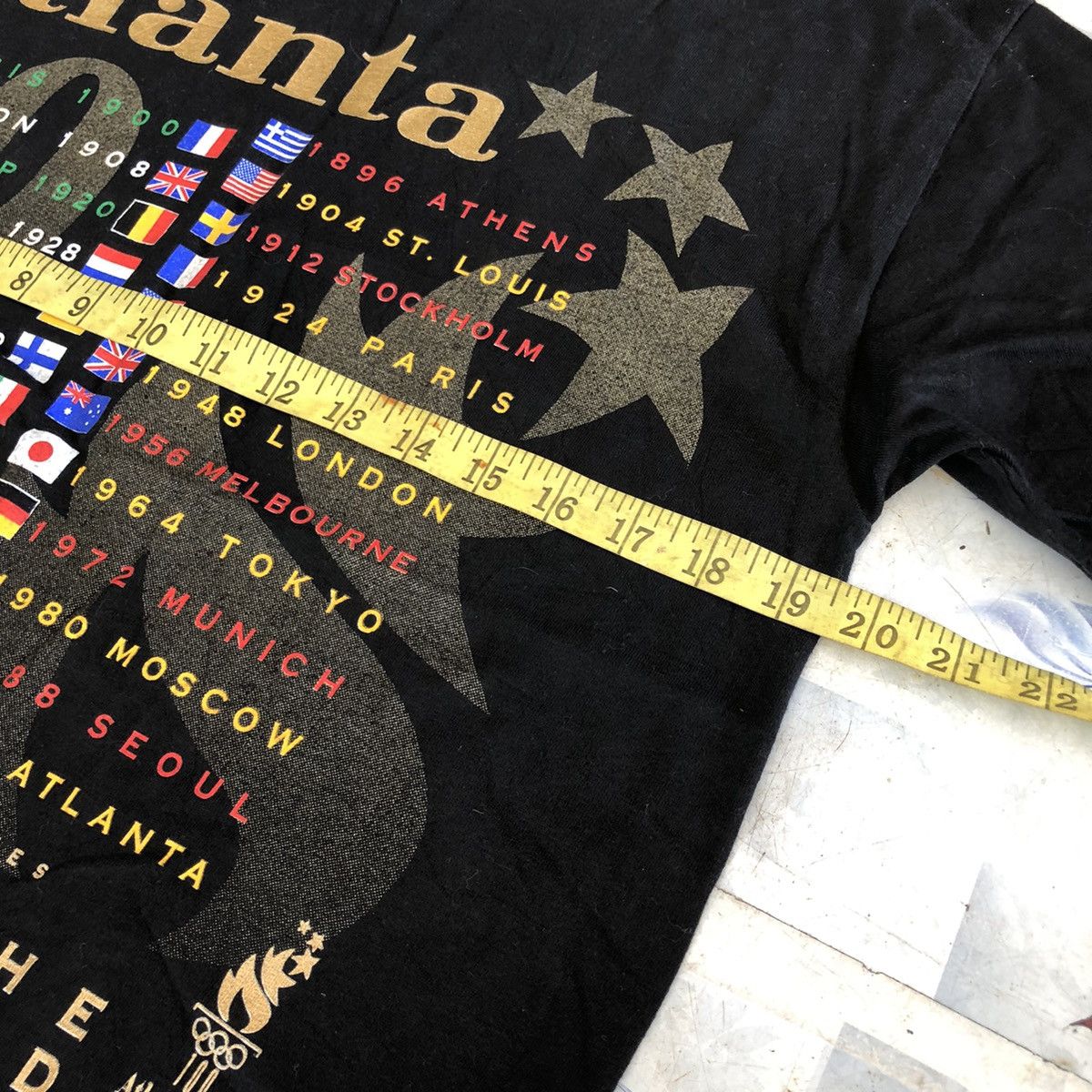 Hanes RARE VINTAGE 1996 ATLANTA OLYMPICS ALL SINGLE STITCH TEE Size US M / EU 48-50 / 2 - 5 Thumbnail