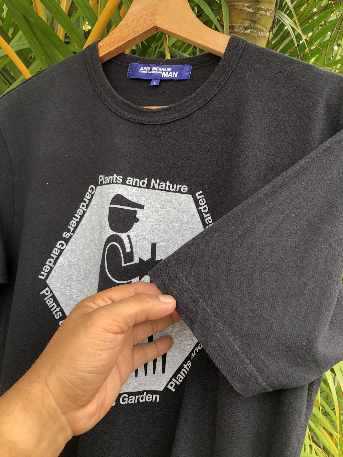 CDG by Comme des Garcons Rarest🔥Junya Watanabe X Comme Des Garcon Black Tee Size US L / EU 52-54 / 3 - 7 Thumbnail
