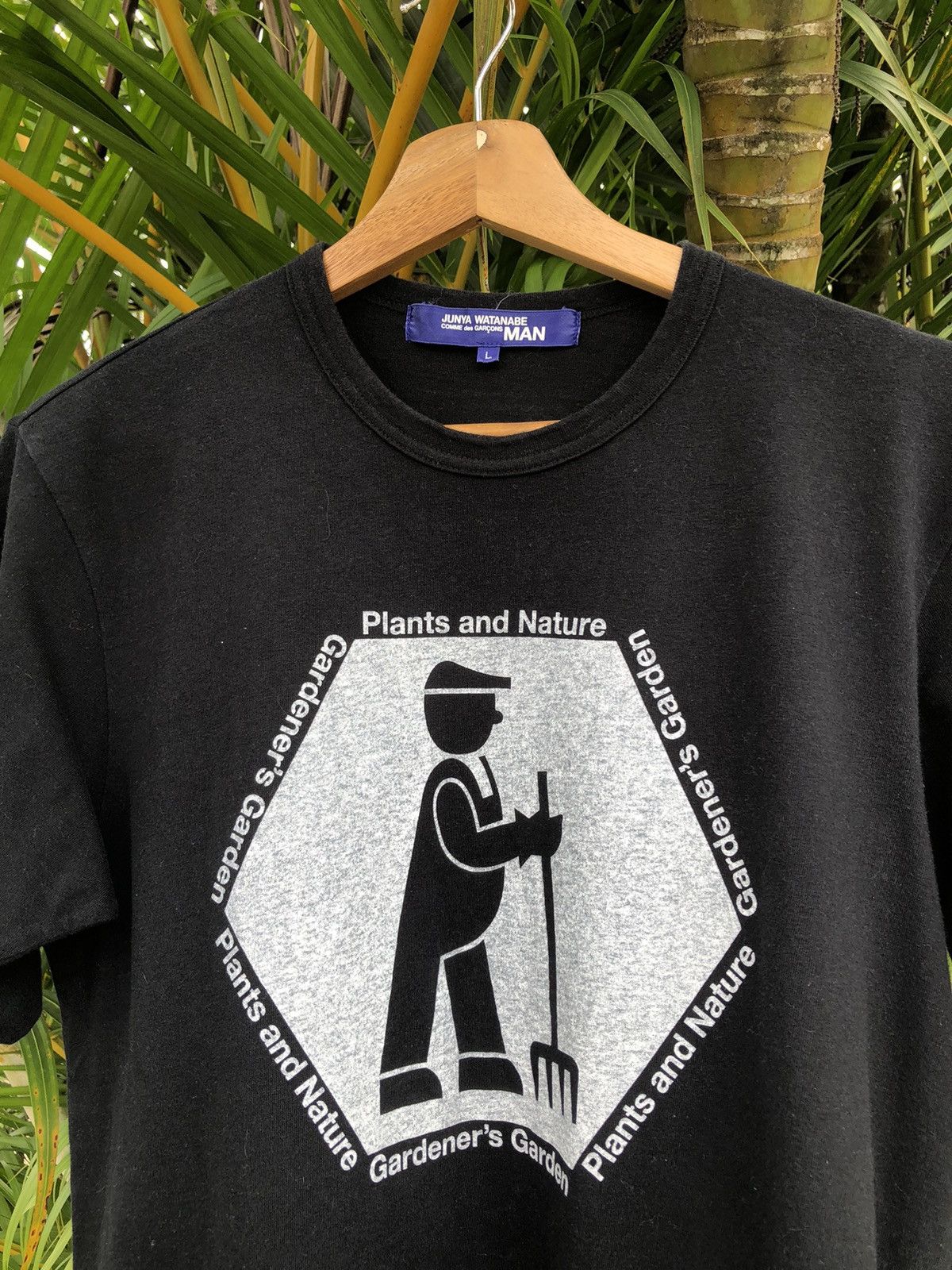CDG by Comme des Garcons Rarest🔥Junya Watanabe X Comme Des Garcon Black Tee Size US L / EU 52-54 / 3 - 1 Thumbnail