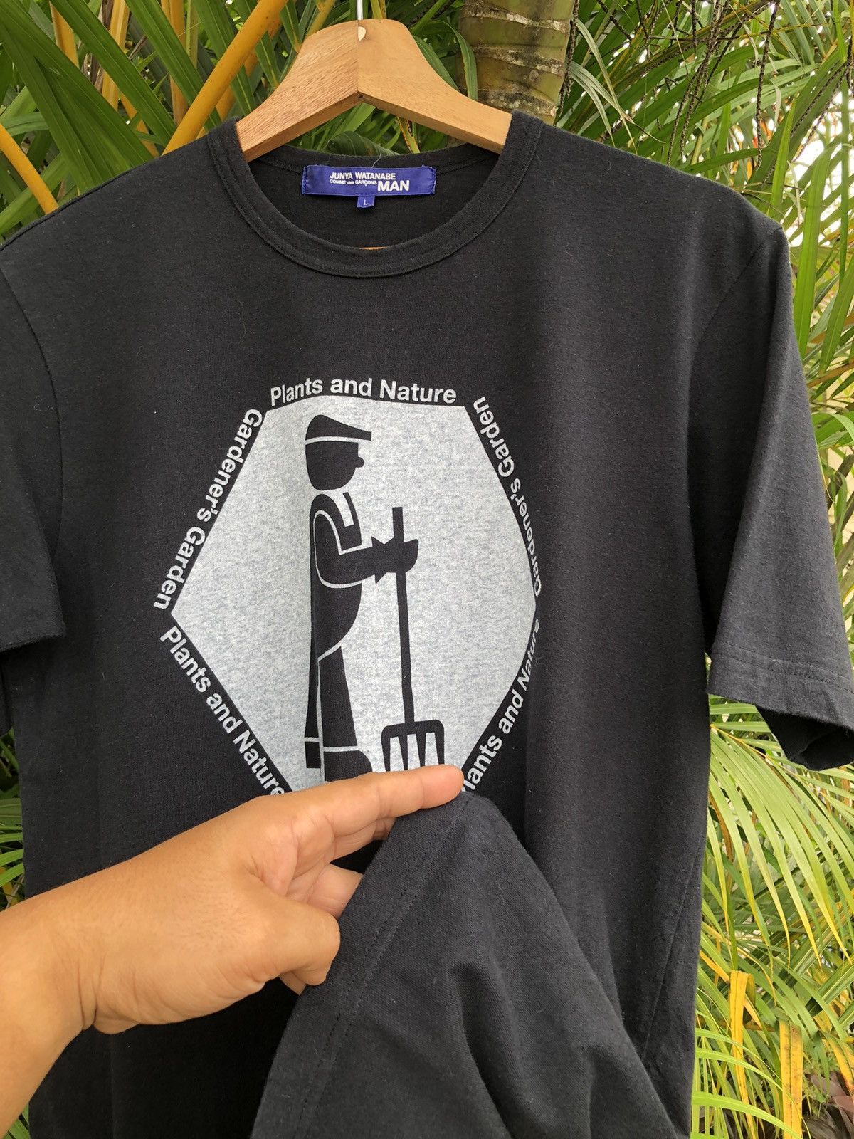 CDG by Comme des Garcons Rarest🔥Junya Watanabe X Comme Des Garcon Black Tee Size US L / EU 52-54 / 3 - 8 Thumbnail