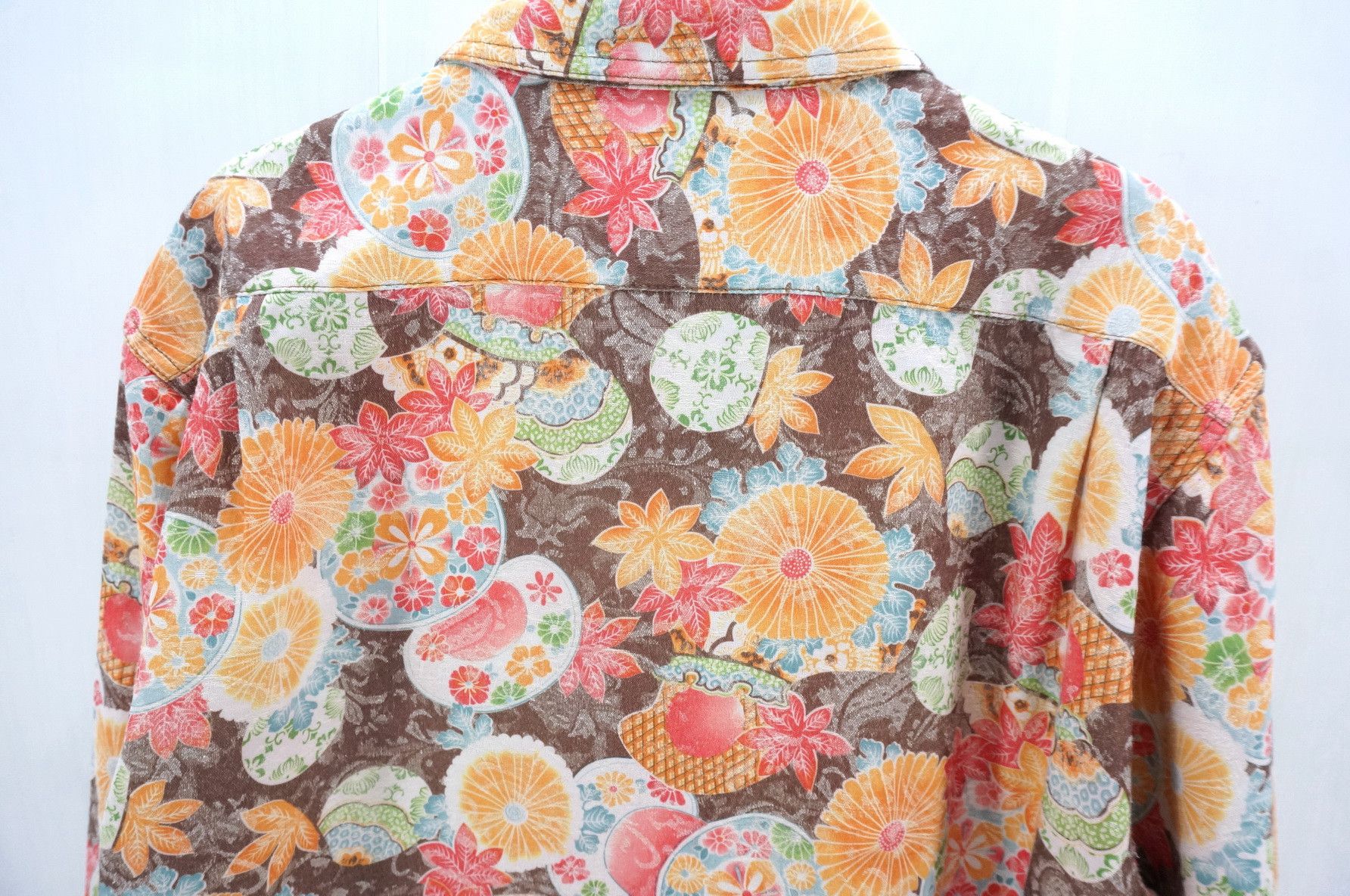 Japanese Brand RARE D.I.V PARTO SPORT Floral Design Button Ups T-Shirt Size US L / EU 52-54 / 3 - 7 Thumbnail