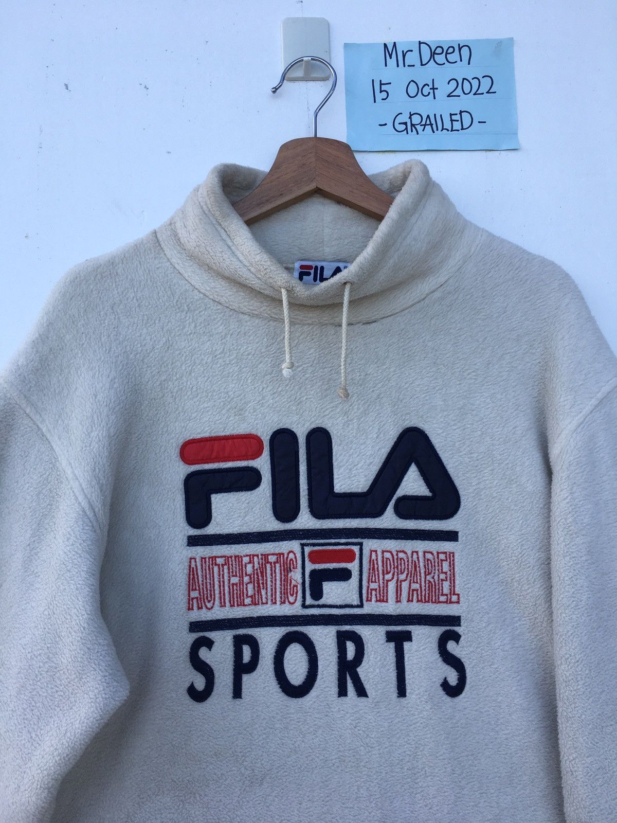 image of Fila Sports Biglogo Sweater in Blue/White, Men's (Size Large)