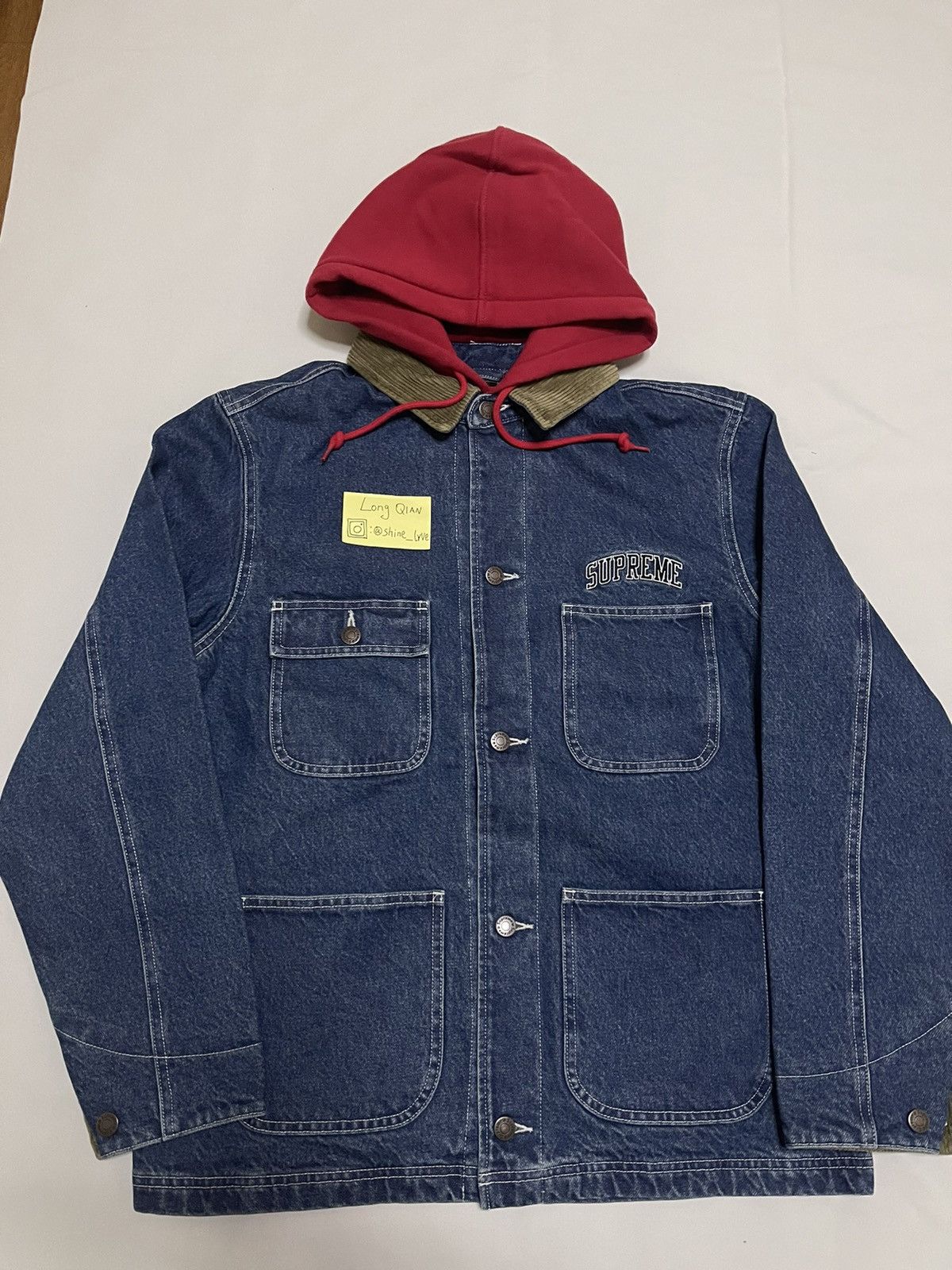 Supreme Supreme hooded chore coat denim Jacket | Grailed