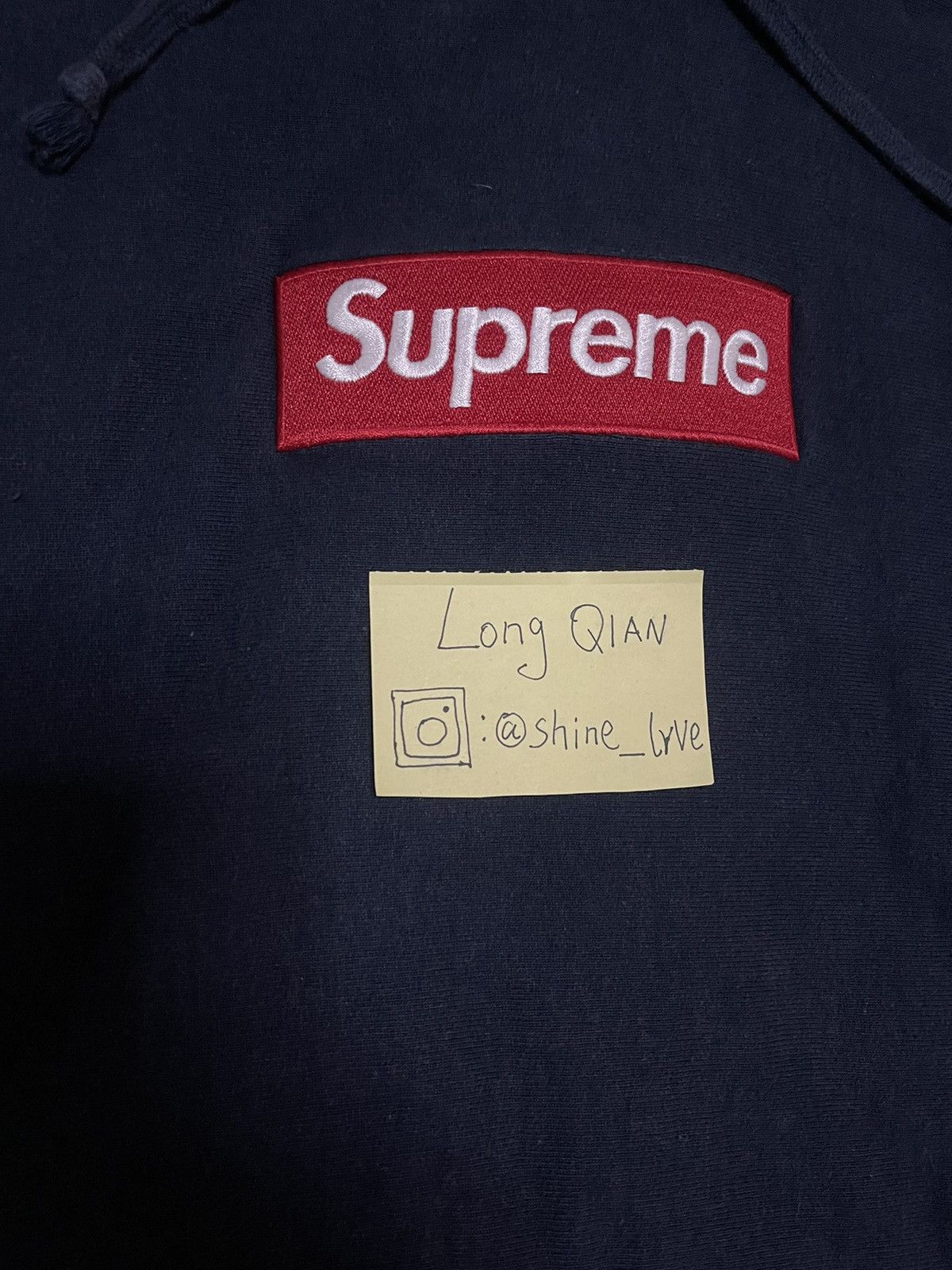 Supreme Supreme 2016 red on navy box logo hood sweatershirt Size US L / EU 52-54 / 3 - 3 Thumbnail