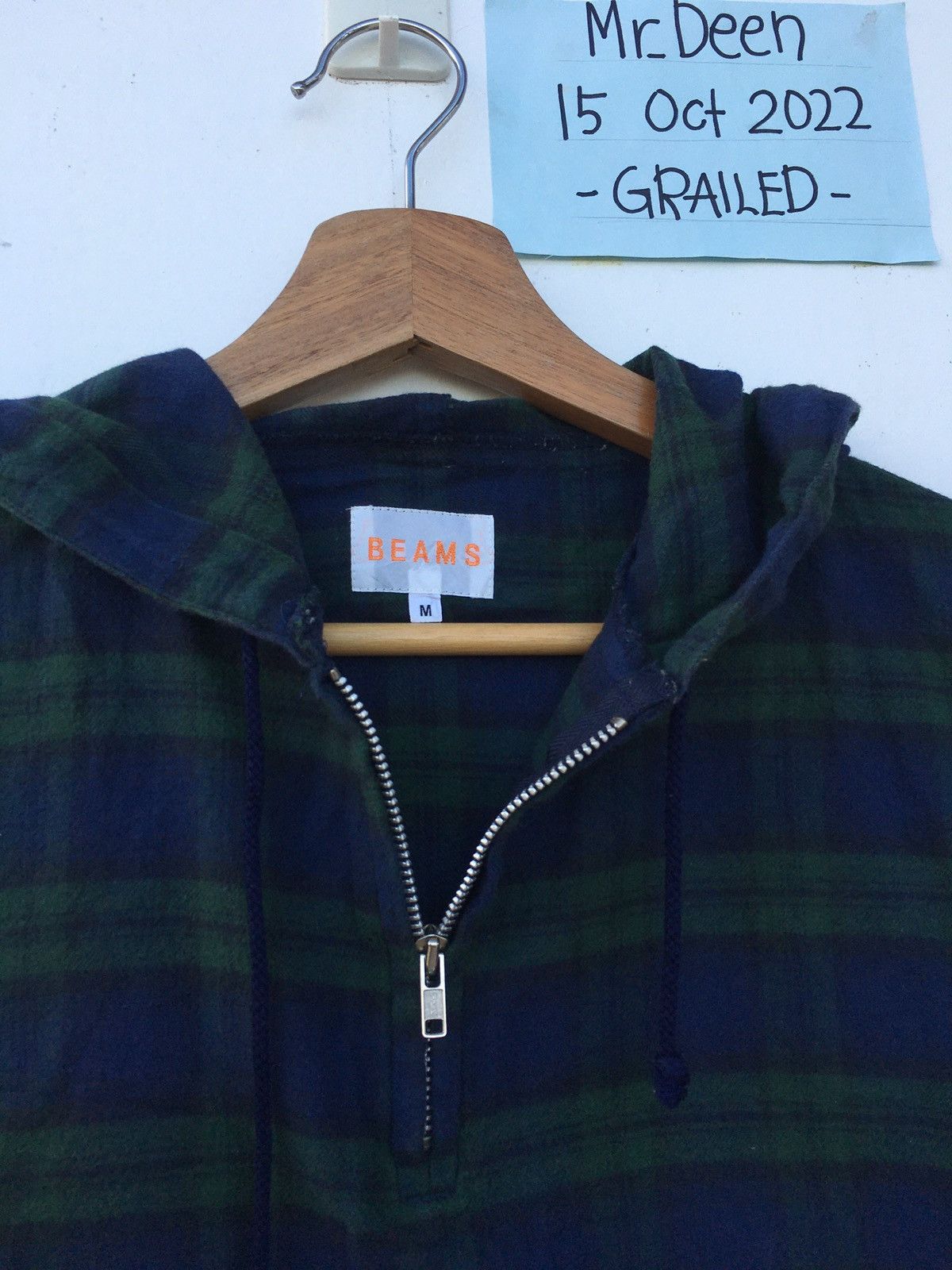Beams Plus Vintage BEAMS Sleeveless Checkered Hoodie Size US M / EU 48-50 / 2 - 6 Thumbnail