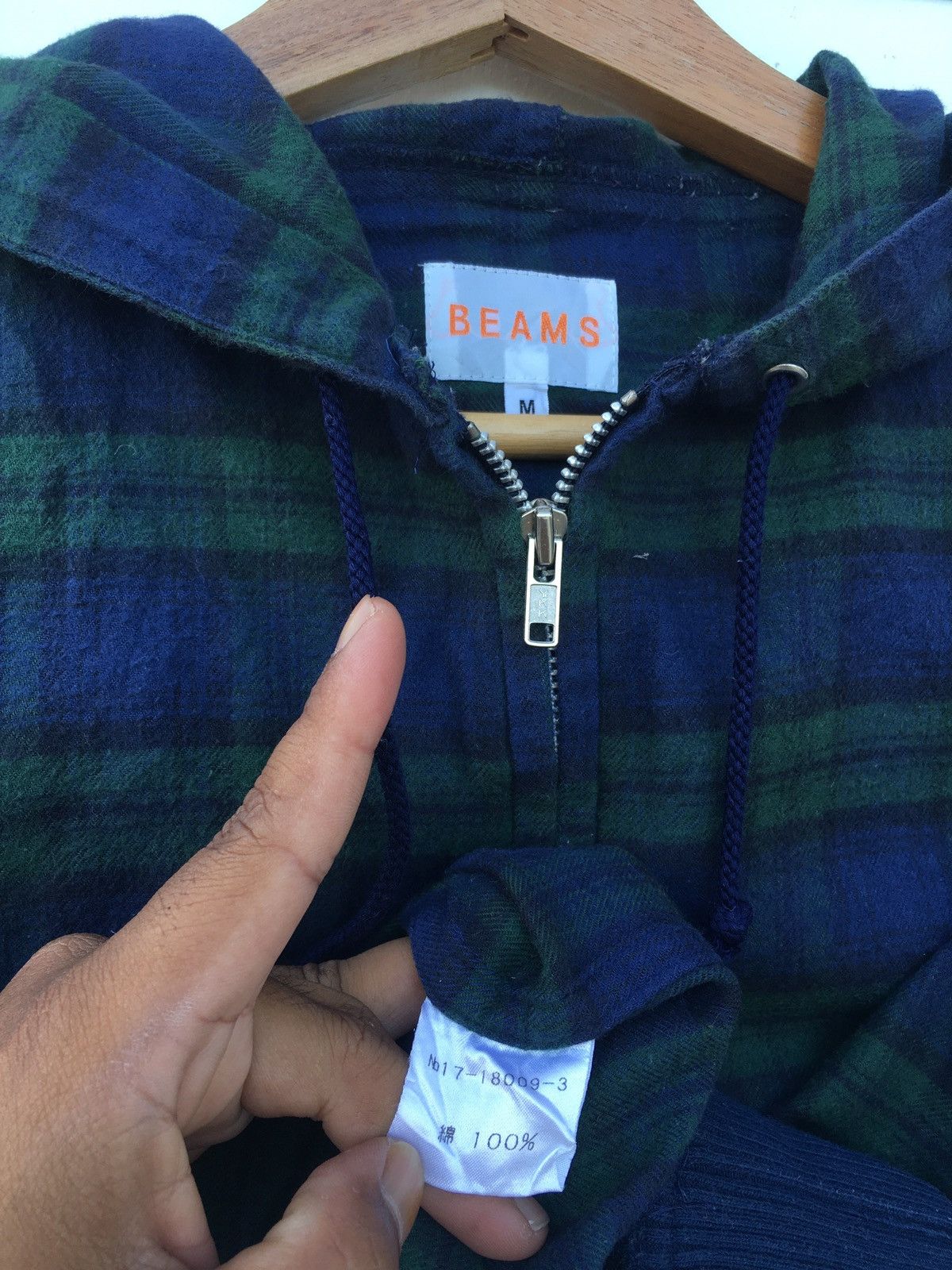 Beams Plus Vintage BEAMS Sleeveless Checkered Hoodie Size US M / EU 48-50 / 2 - 11 Thumbnail