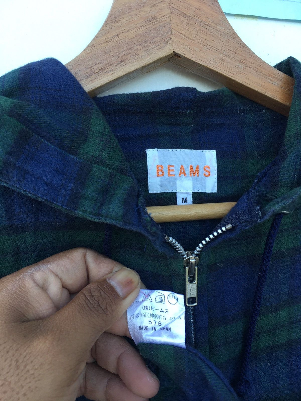 Beams Plus Vintage BEAMS Sleeveless Checkered Hoodie Size US M / EU 48-50 / 2 - 10 Thumbnail