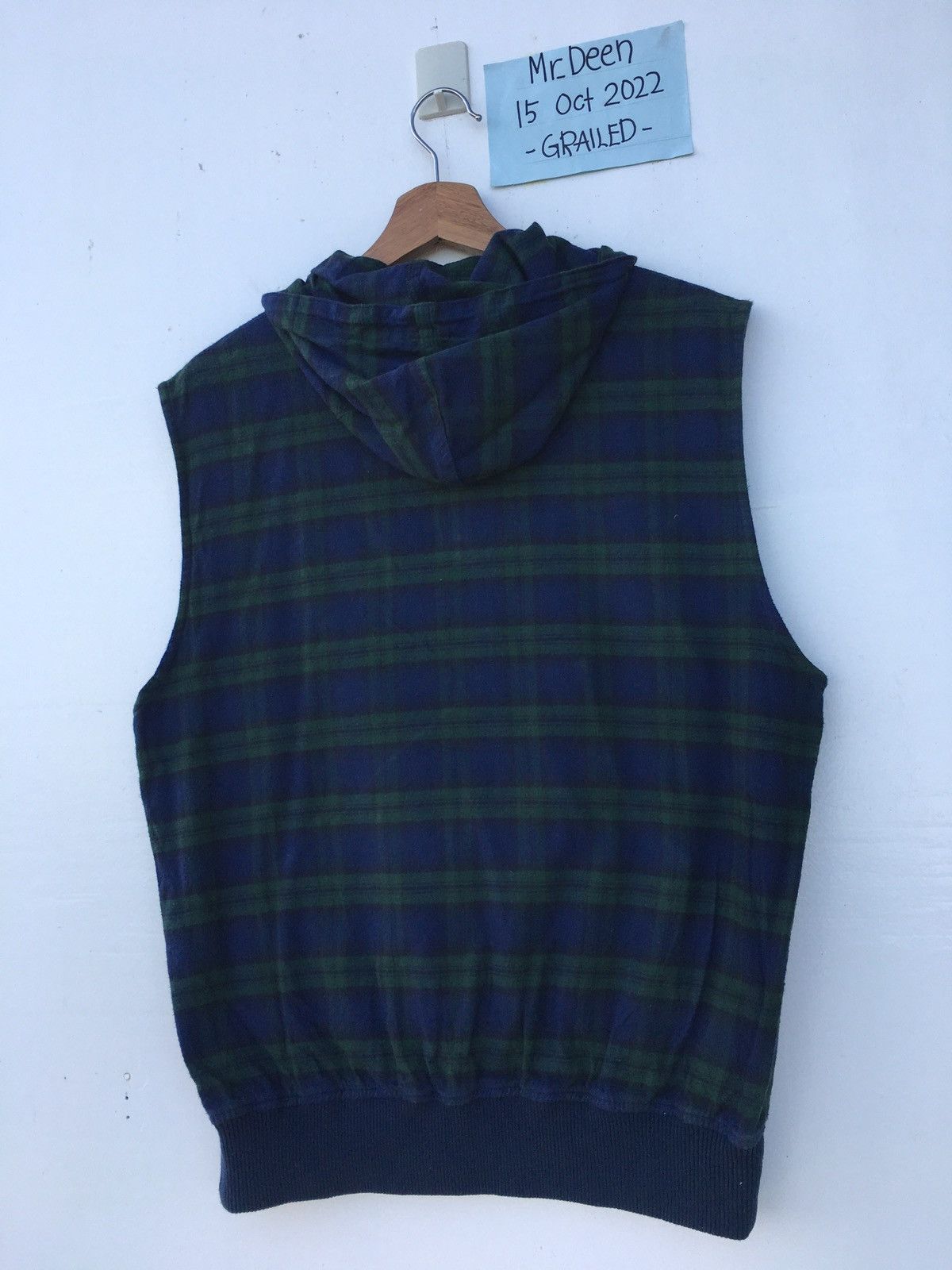 Beams Plus Vintage BEAMS Sleeveless Checkered Hoodie Size US M / EU 48-50 / 2 - 14 Thumbnail