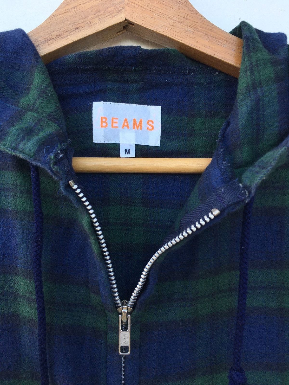 Beams Plus Vintage BEAMS Sleeveless Checkered Hoodie Size US M / EU 48-50 / 2 - 7 Thumbnail