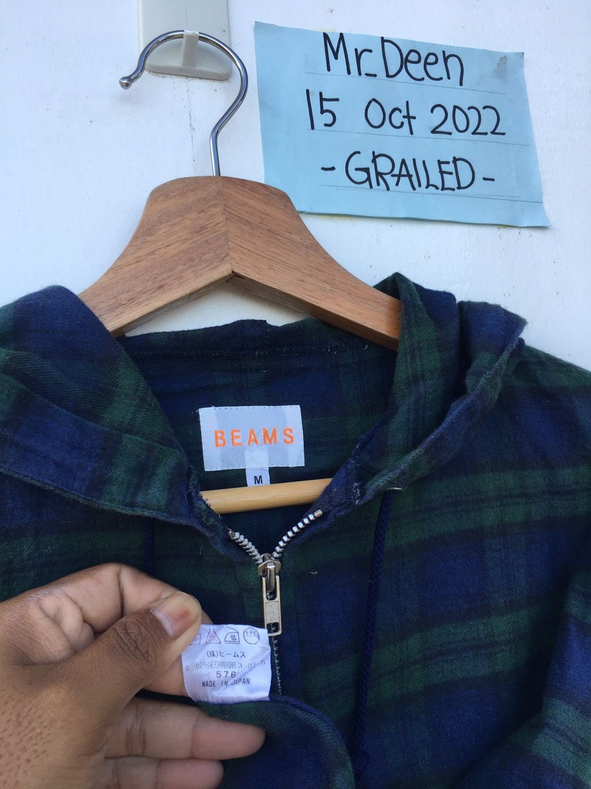 Beams Plus Vintage BEAMS Sleeveless Checkered Hoodie Size US M / EU 48-50 / 2 - 9 Thumbnail