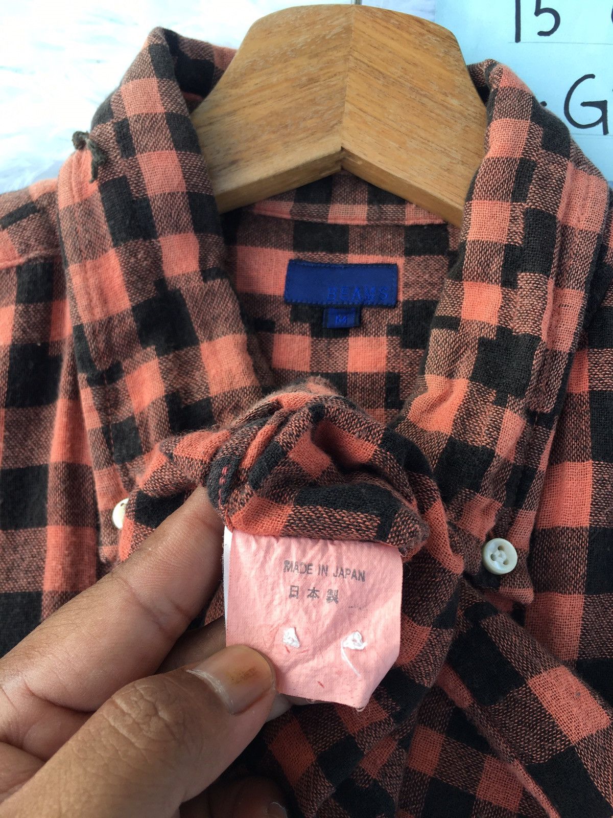 Beams Plus Rare Vintage BEAMS Checkered Buttons Shirt Size US M / EU 48-50 / 2 - 9 Thumbnail