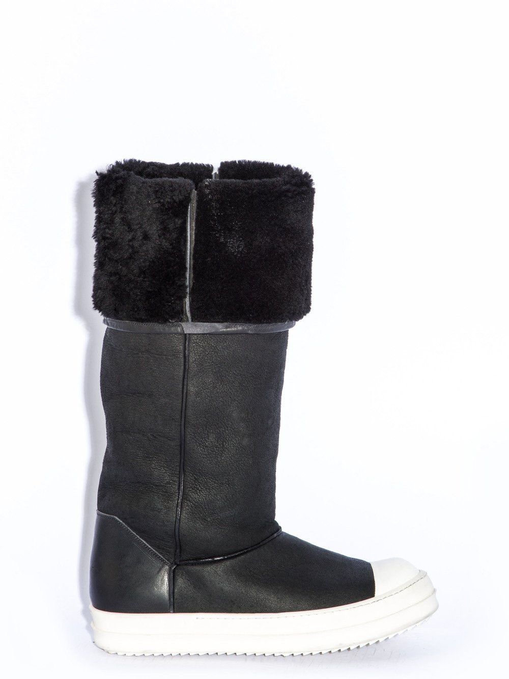 Rick Owens RICK OWENS FW14 MOODY SHEARLING TALL BOOTS Size US 7 / IT 37 - 12 Thumbnail