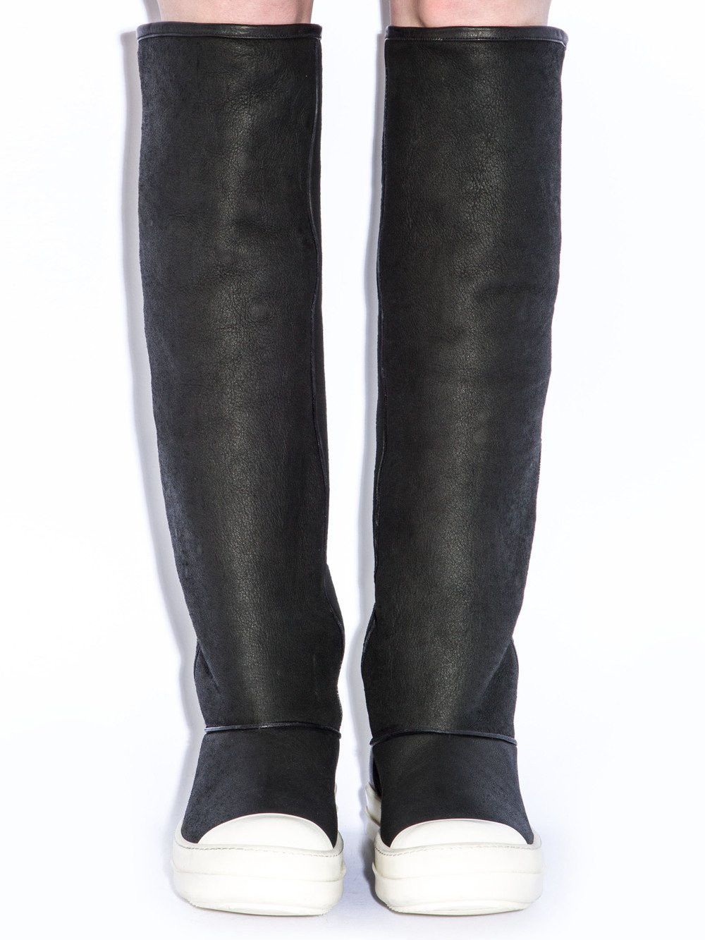 Rick Owens RICK OWENS FW14 MOODY SHEARLING TALL BOOTS Size US 7 / IT 37 - 13 Thumbnail